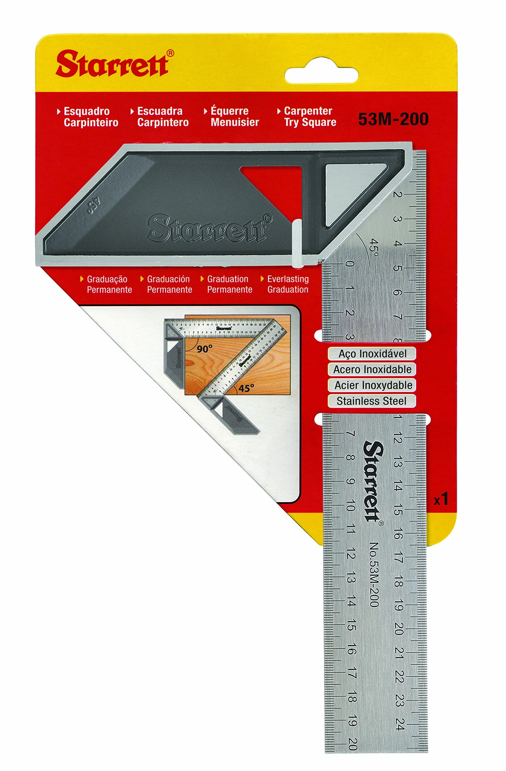Starrett K53M-200-S Wypróbuj kwadrat