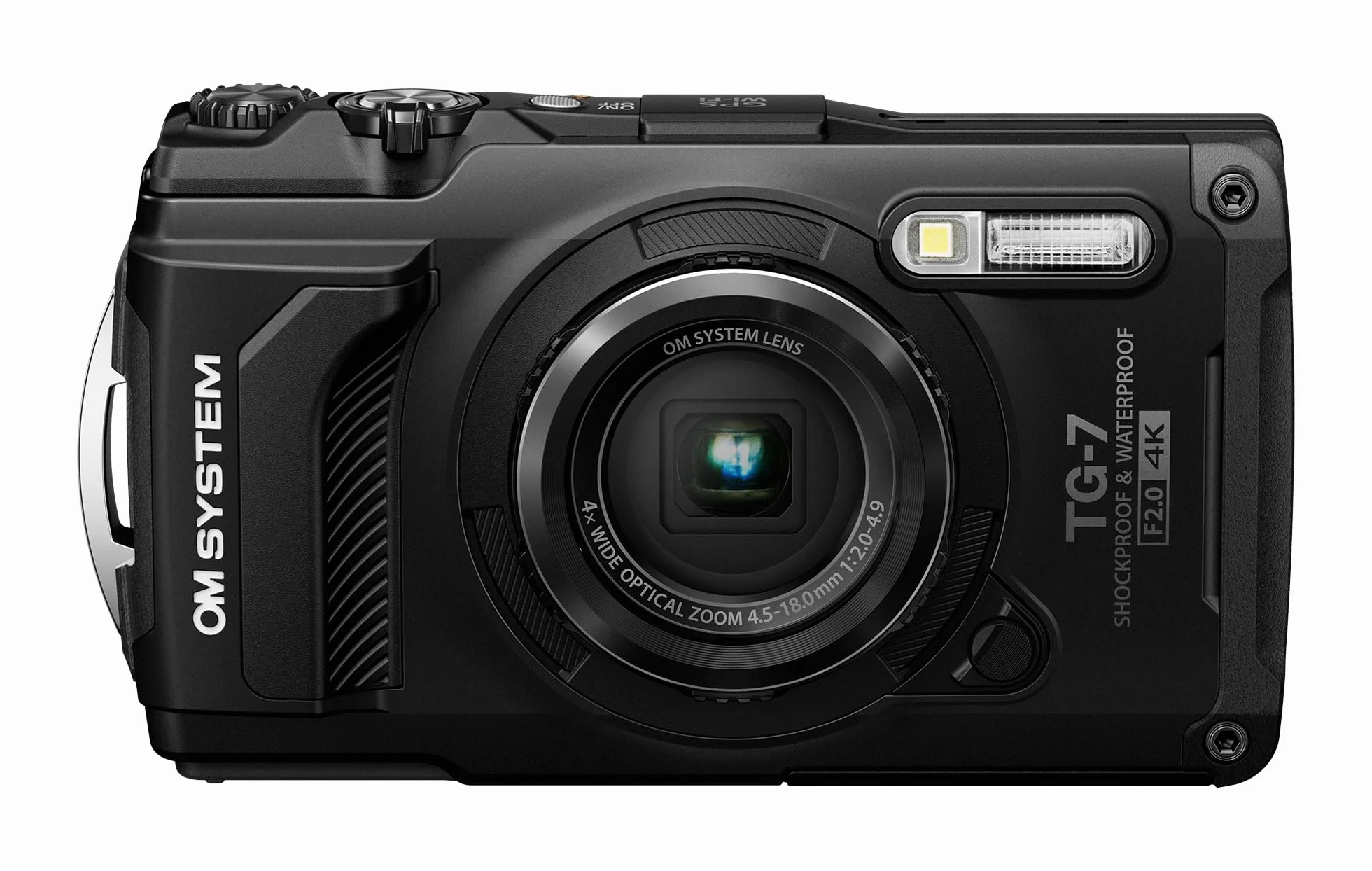 OM SYSTEM Tough TG-7, czarny, 12 MP, wodoodporny, odporny na uderzenia, tryby zdjęć podwodnych i makro, szybka matryca, wideo 4K, szerokokątny zoom 4x (następca modelu Olympus TG-6)