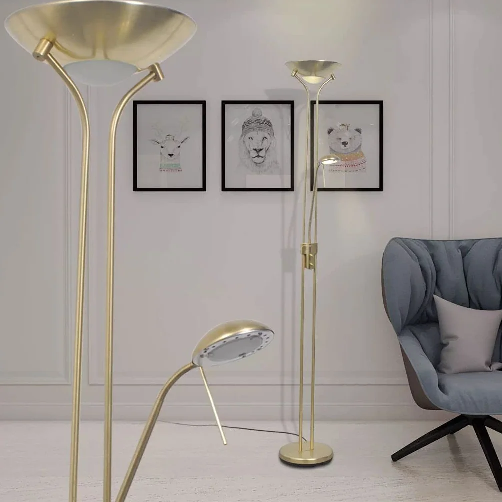 vidaXL Lampa podłogowa LED, przyciemniana, 23 W