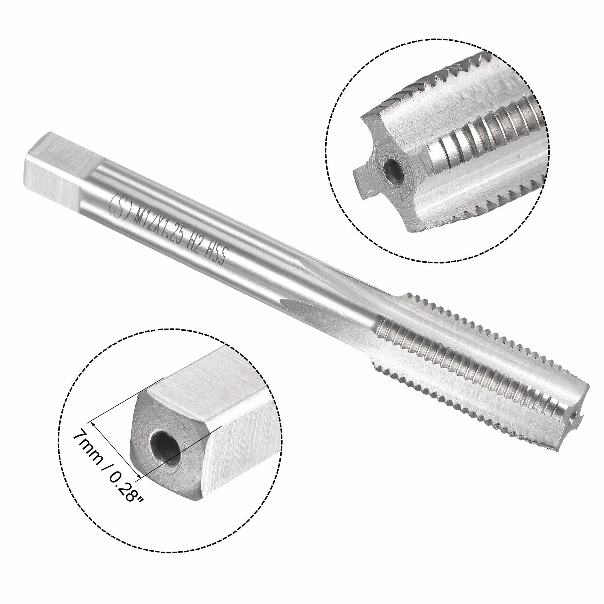 Zestaw gwintowników i narzynek metrycznych M12 x 1,25 mm, gwintownik maszynowy z okrągłą narzynką, zestaw gwintowników i narzynek do naprawy gwintów nakrętek i śrub