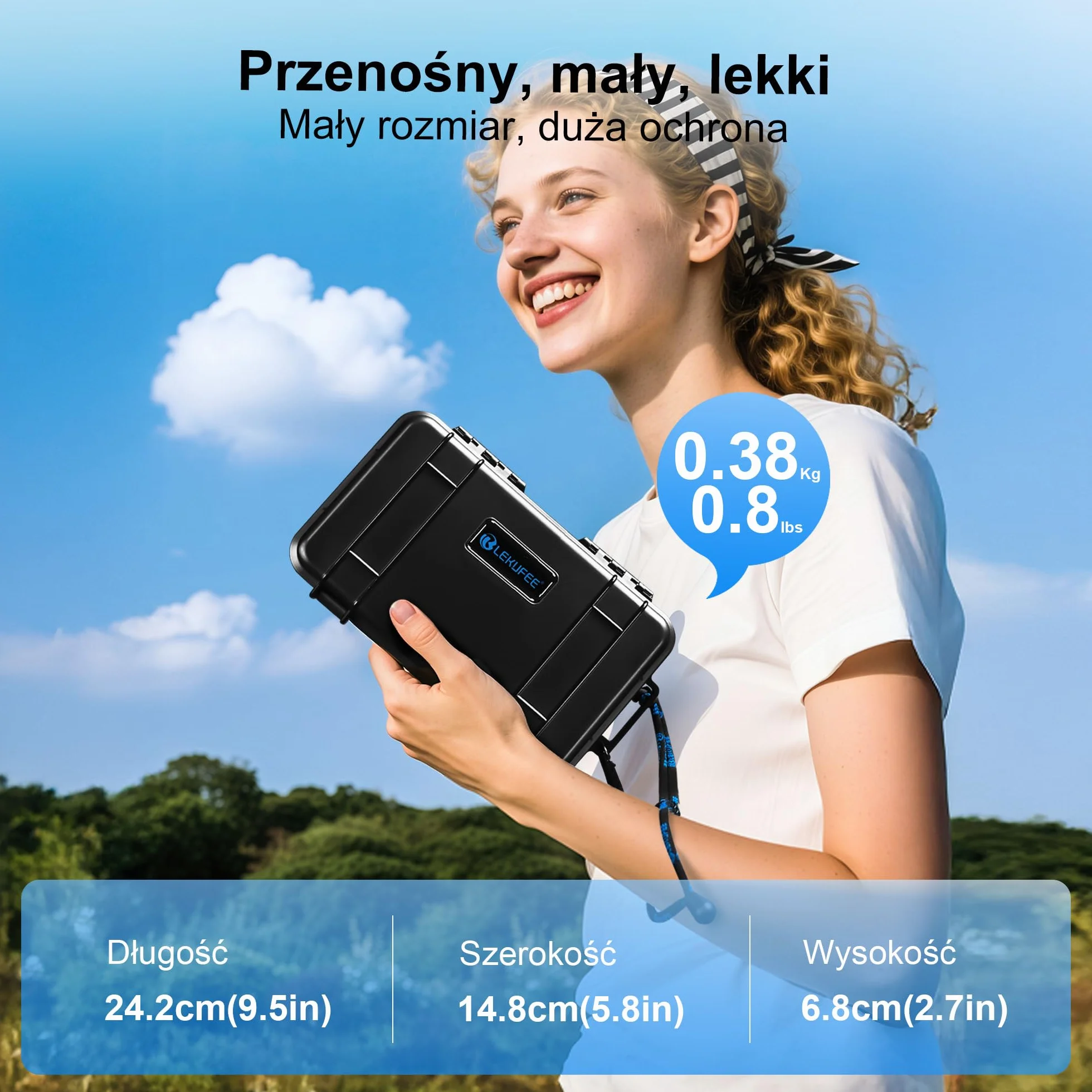 Lekufee Wodoodporna Twarda Walizka Podróżna do Sony ZV-1F, ZV-1, ZV-1 II, Kamery Vlog, Baterii i Akcesoriów