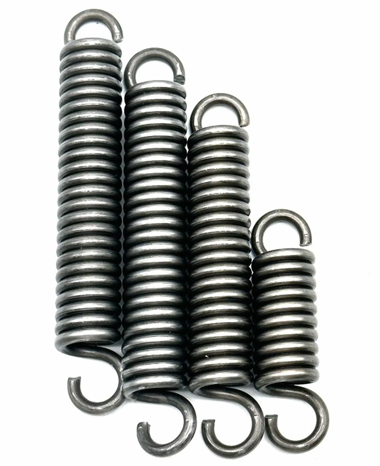Podwójny hak sprężyny napinające 7 mm średnica drutu, 40 mm OD, długość swobodna 190 mm, stal sprężynowa przedłużona sprężyna, 1 sztuka