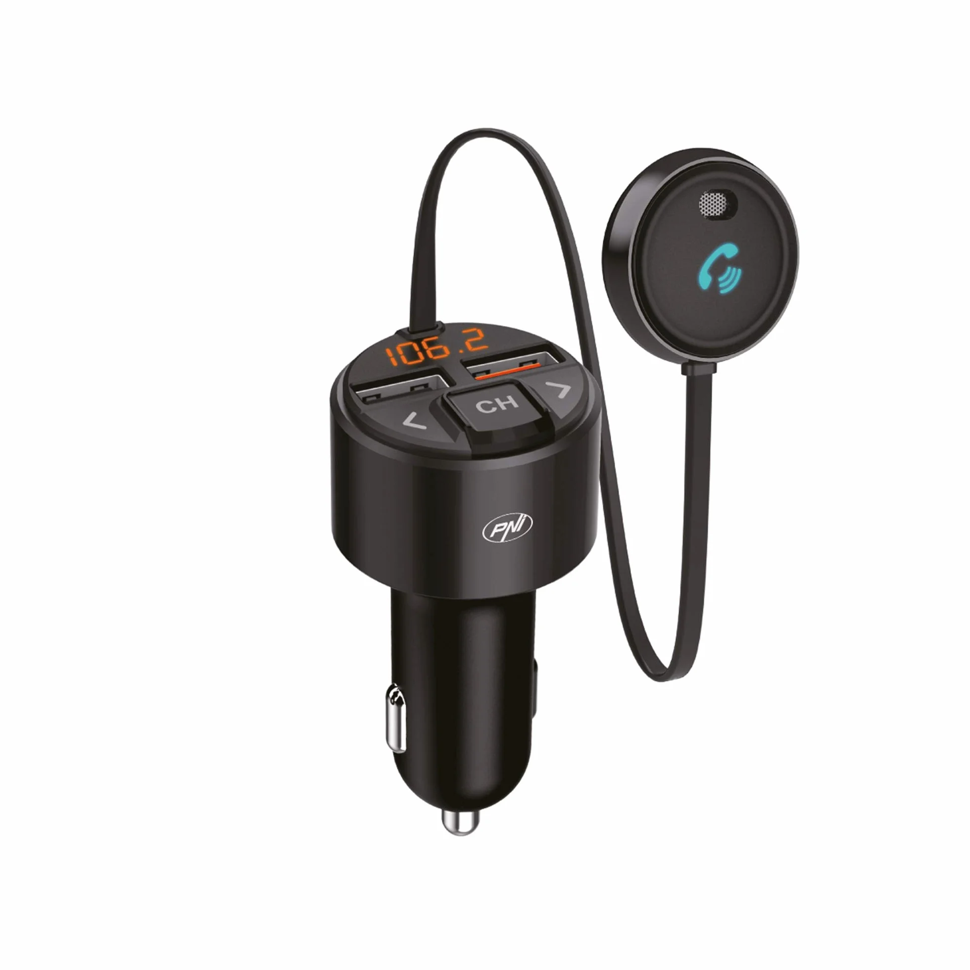 PNI PNI-V880 Valentine V880 modulator Bluetooth 5.0 MP3 odtwarzacz nadajnik FM USB QC3.0