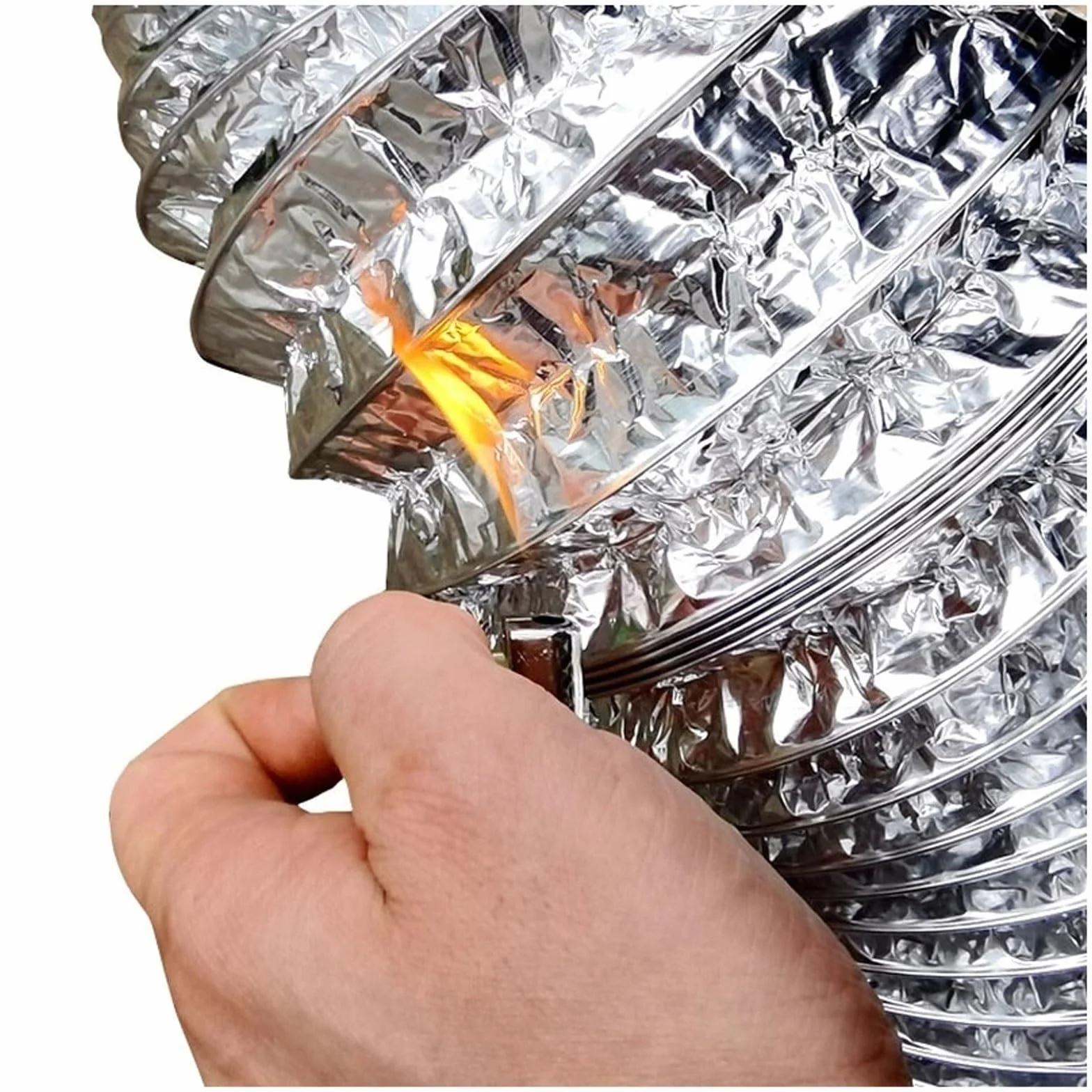 Elastyczne przewody aluminiowe, W zestawie 2 opaski zaciskowe 80-200 mm i 1 taśma aluminiowa(1.5m 200mm)