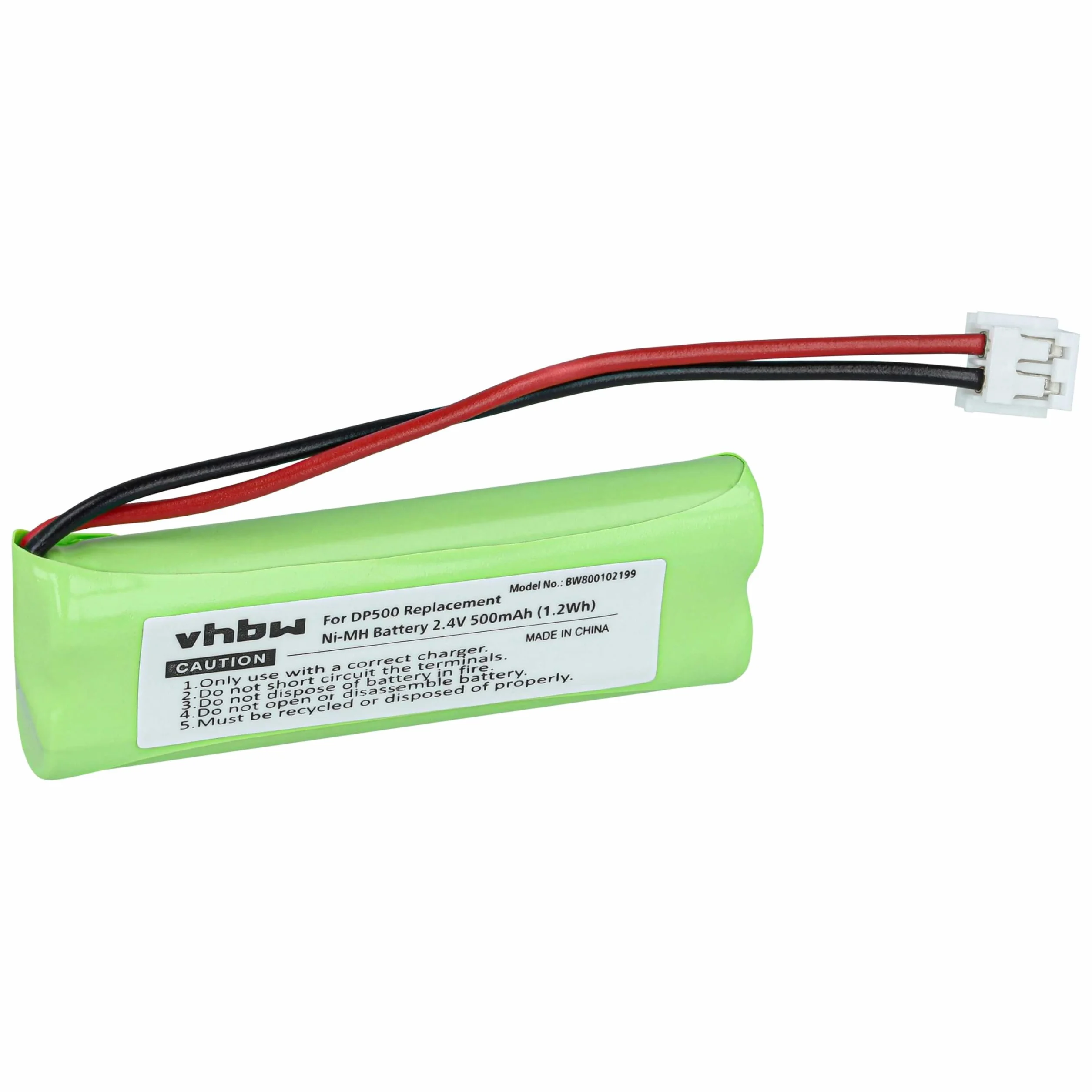 vhbw 1 x bateria kompatybilna z Medion MD82973, MD83024, MD83173, Life S63062, S63065, S63072 telefon stacjonarny (500 mAh, 2,4 V, NiMH) - zamiennik do GP1010, GPHC05RN01, VTHC04RN01, VTHC04RN0001 0 0