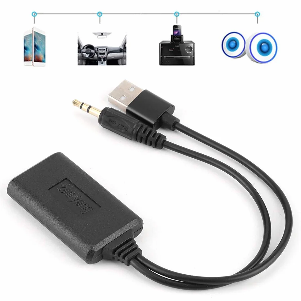 Kabel Audio Bluetooth, Kabel Bluetooth AUX-IN, Samochodowy Kabel Audio AUX 3,5 Mm/0,14 Cala Bezprzewodowy Adapter Odbiornika Bluetooth Radio HIFI Muzyka Akcesoria Samochodowe