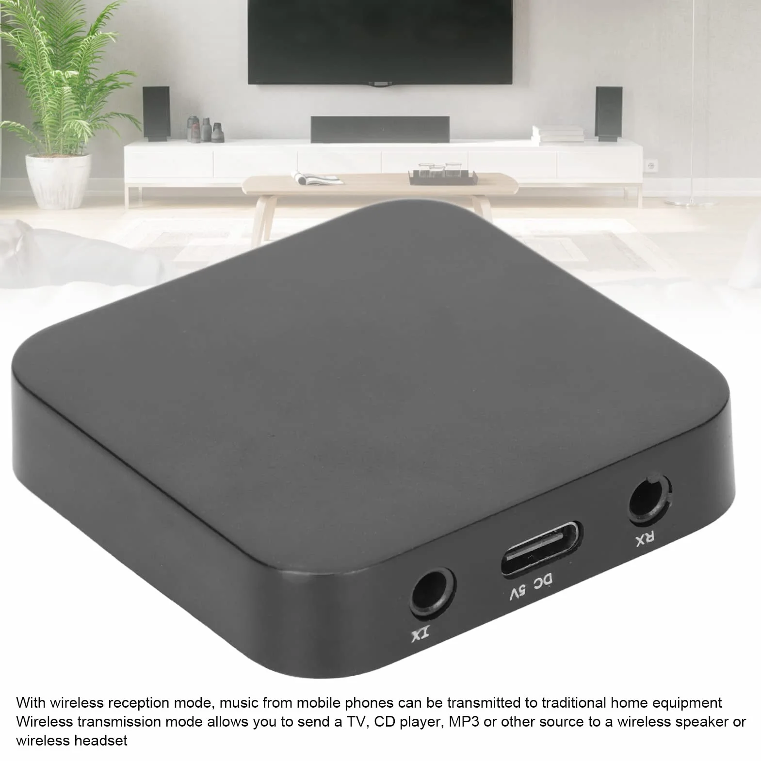 Odbiornik nadajnika Bluetooth 5.0 2 w 1 niskie opóźnienie strumieniowy dźwięk
