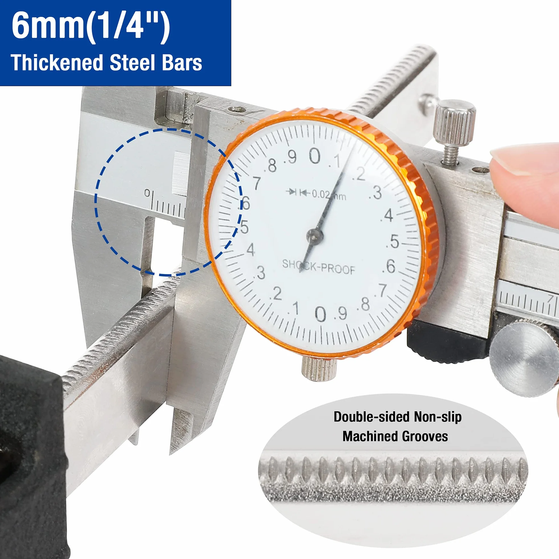 WORKPRO Zestaw zacisków 150 mm, 2-pak wytrzymałych zacisków typu F, szybko uwalniane zaciski do obróbki drewna, idealne dla stolarzy, hobbystów