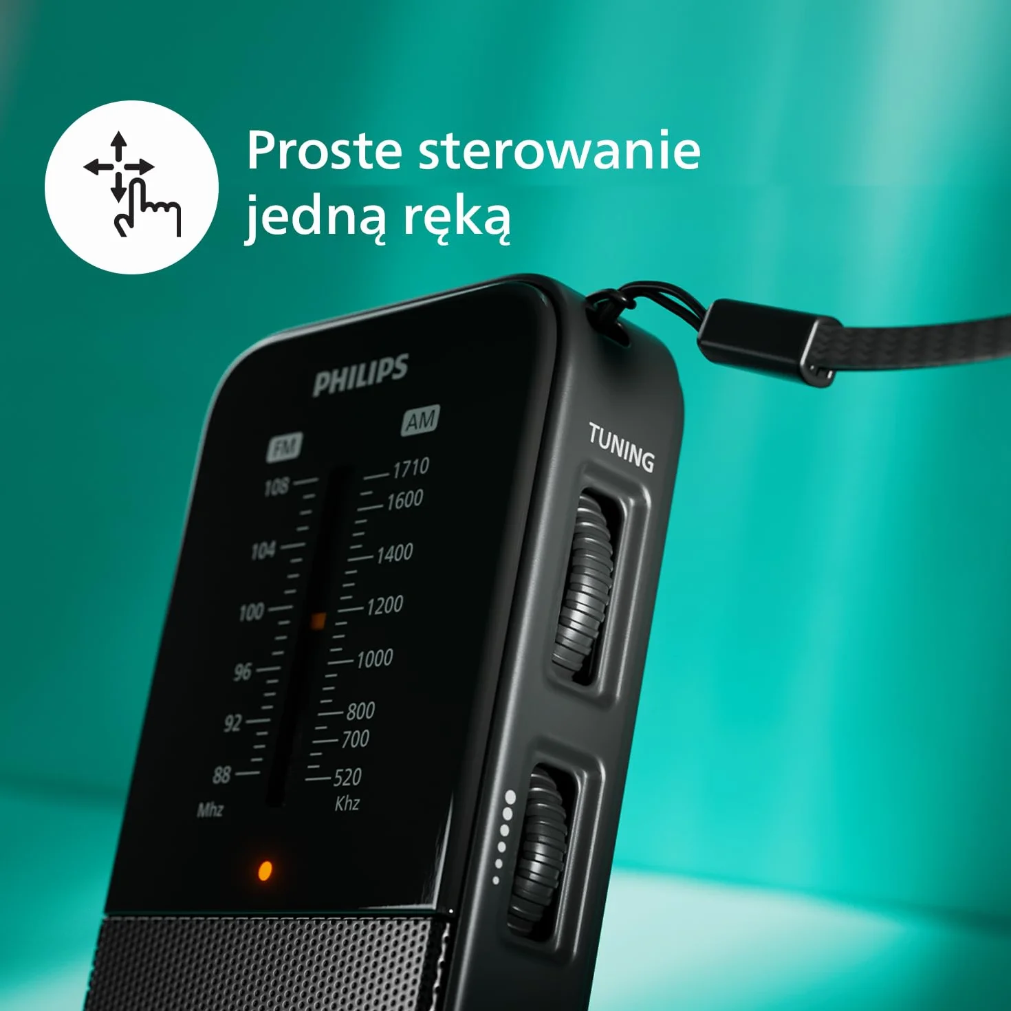 Philips TAR1509 Przenośne Radio FM/MW