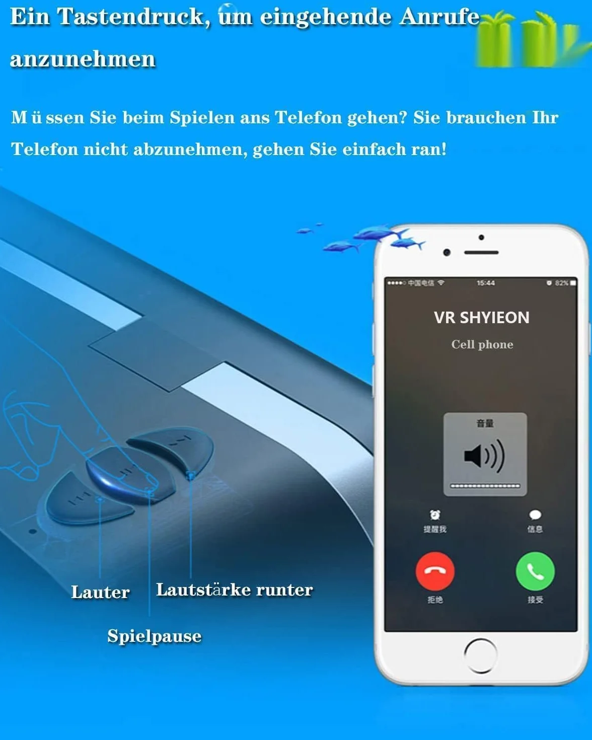 VR okulary do telefonu 3D z pilotem Bluetooth 4,7-7,2" dla dzieci i dorosłych