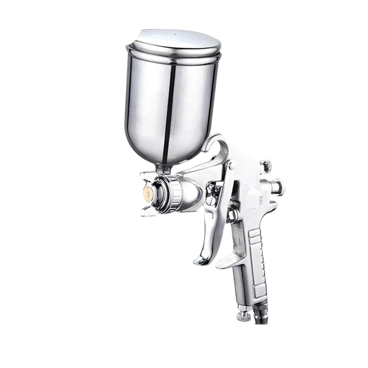 Pistolet lakierniczy， Pistolet natryskowy 400ML Pneumatyczny aerograf Profesjonalny rozpylacz do malowania stopów metali z zasobnikiem do malowania samochodów