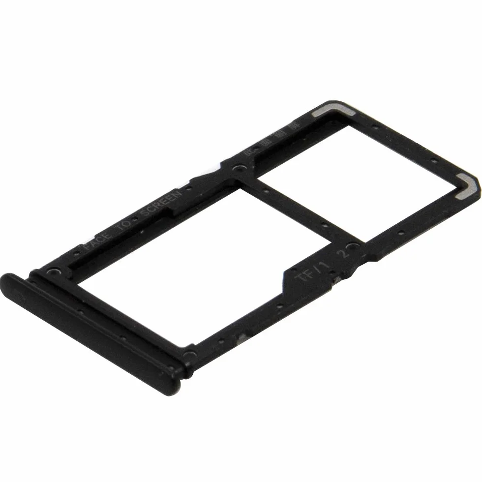MMOBIEL Zapasowa szuflada na kartę Dual Sim kompatybilna z Xiaomi Note 7 / Redmi Note 7 Pro INCL. pin SIM, uchwyt na kartę SIM, czarna