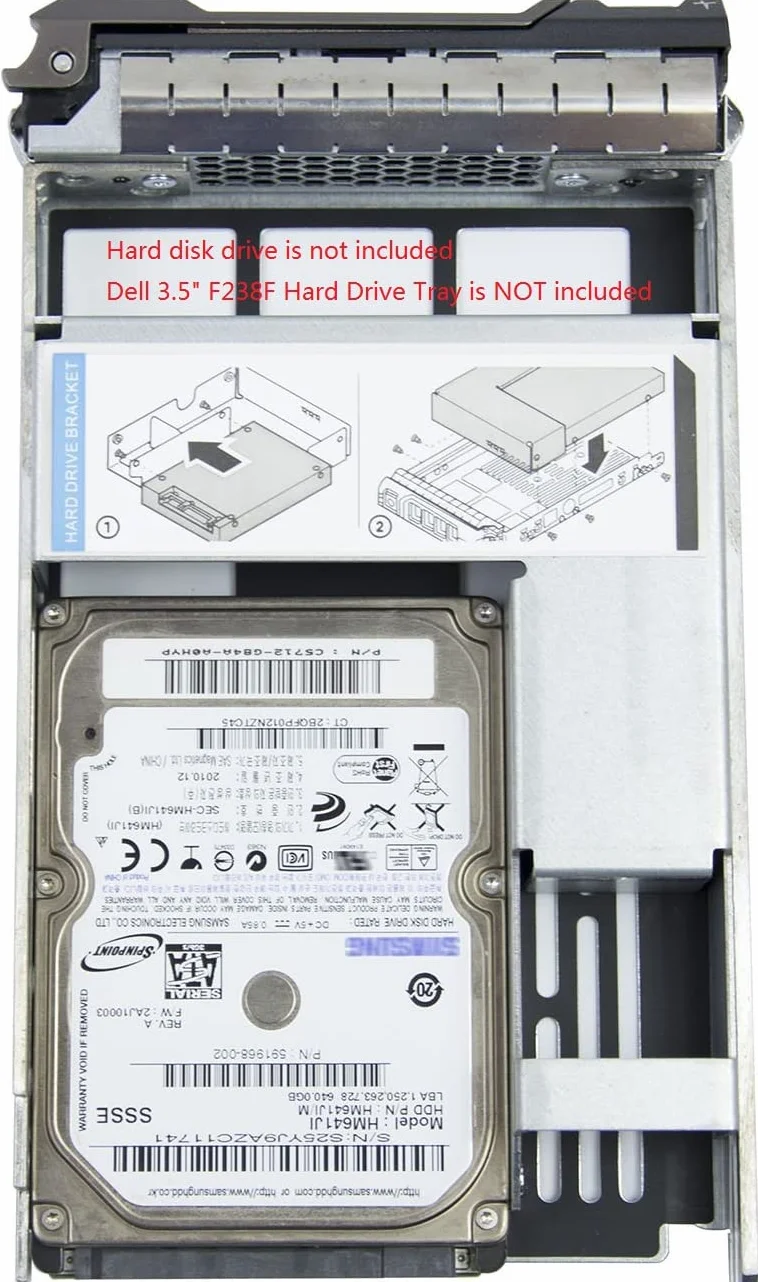 Zestaw 2 szt. RGBS 2,5" adapter SSD do DELL 3,5" SAS SATA obudowa tacy