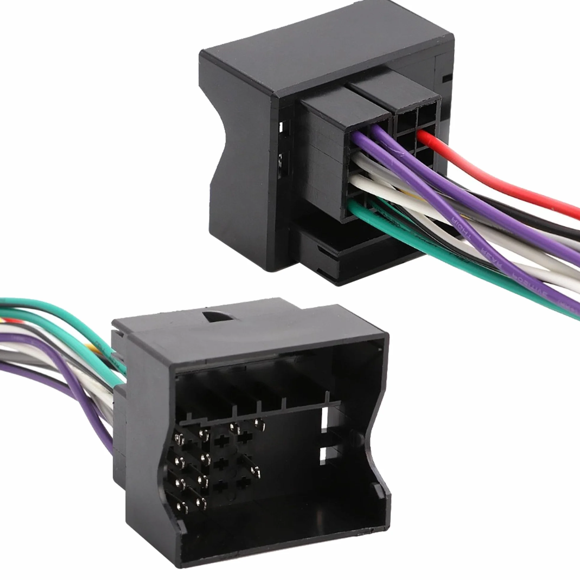 20-biegunowy kabel adaptera ISO do radia samochodowego, zamiennik do gniazda T dla VW