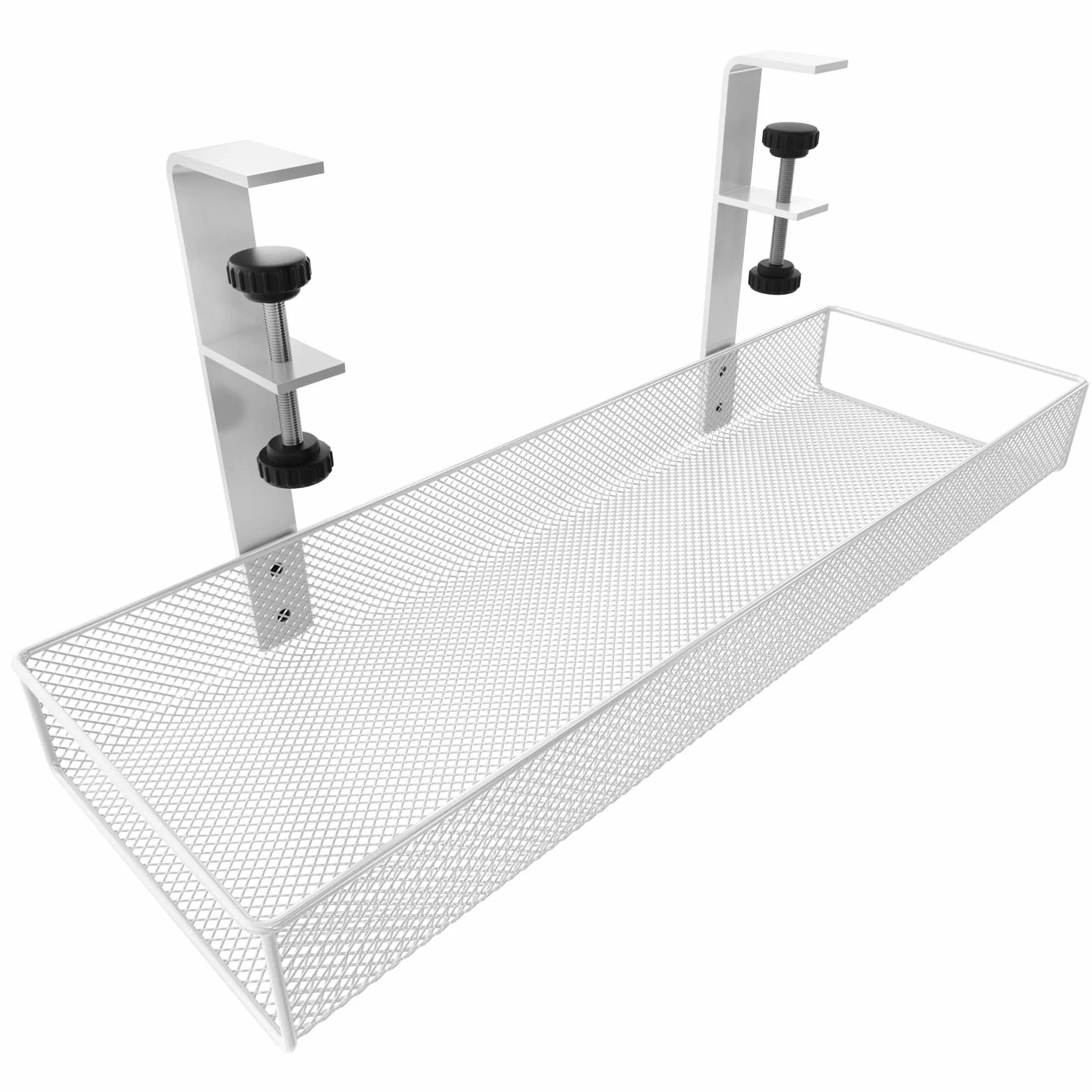 KD Essentials – Uchwyt na kable do biurka, biały | M, design siateczki, organizer kabli