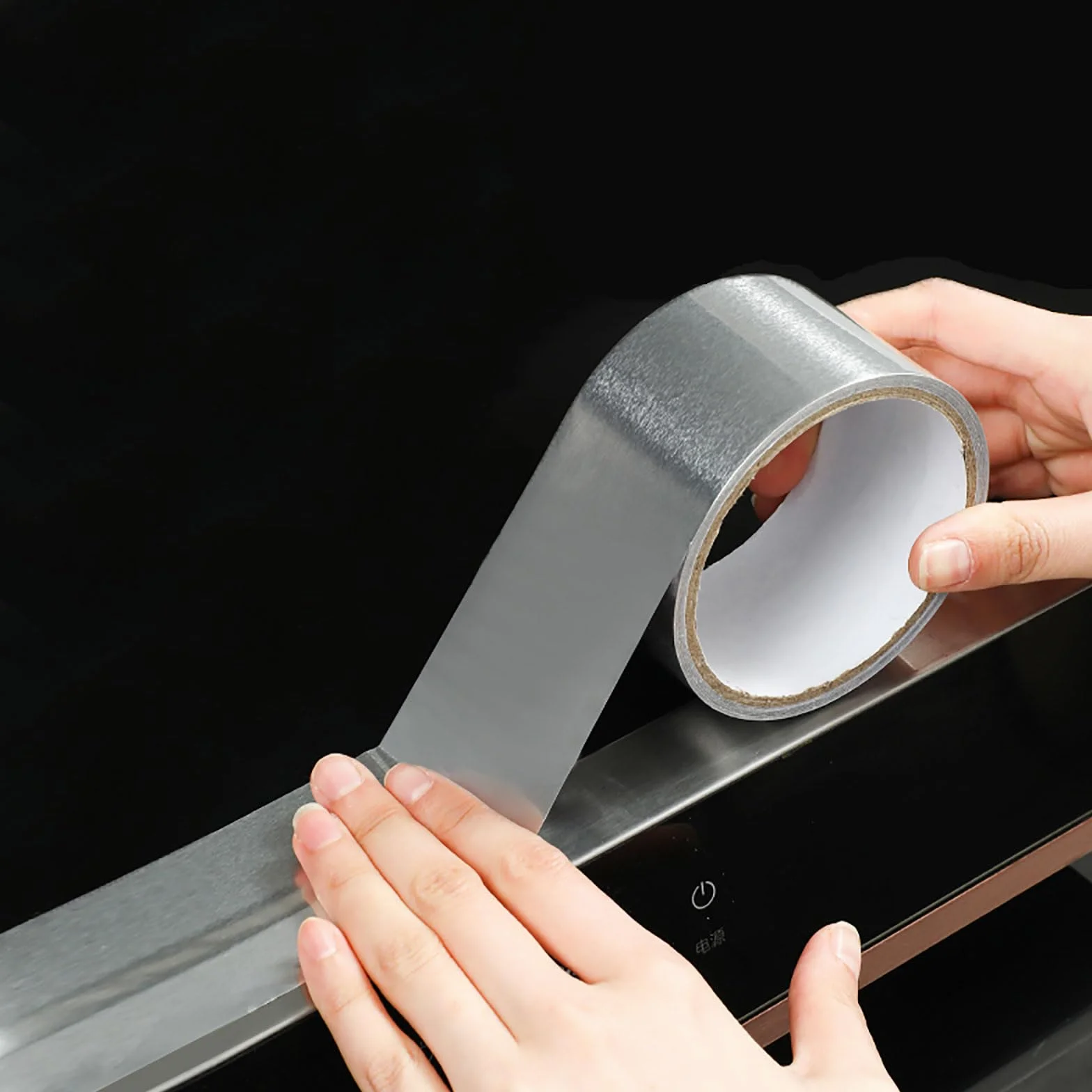 Wytrzymała taśma z folii aluminiowej do izolacji cieplnej, 1 szt | Długość 50 m, grubość 0,1 mm, silna przyczepność(10cm)