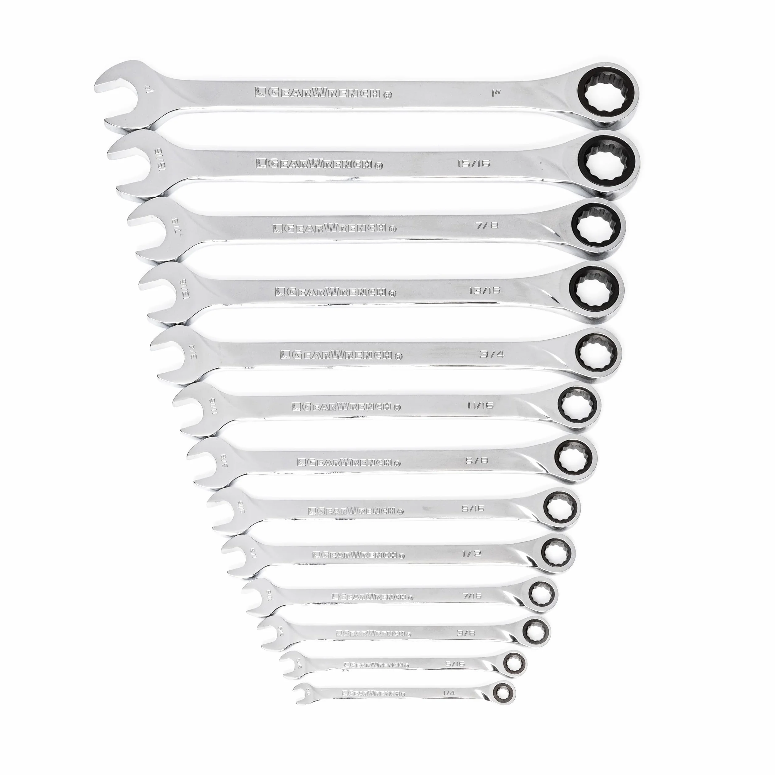 GEARWRENCH Zestaw kluczy płasko-oczkowych XL SAE 13 szt., 12 punktów - 85199