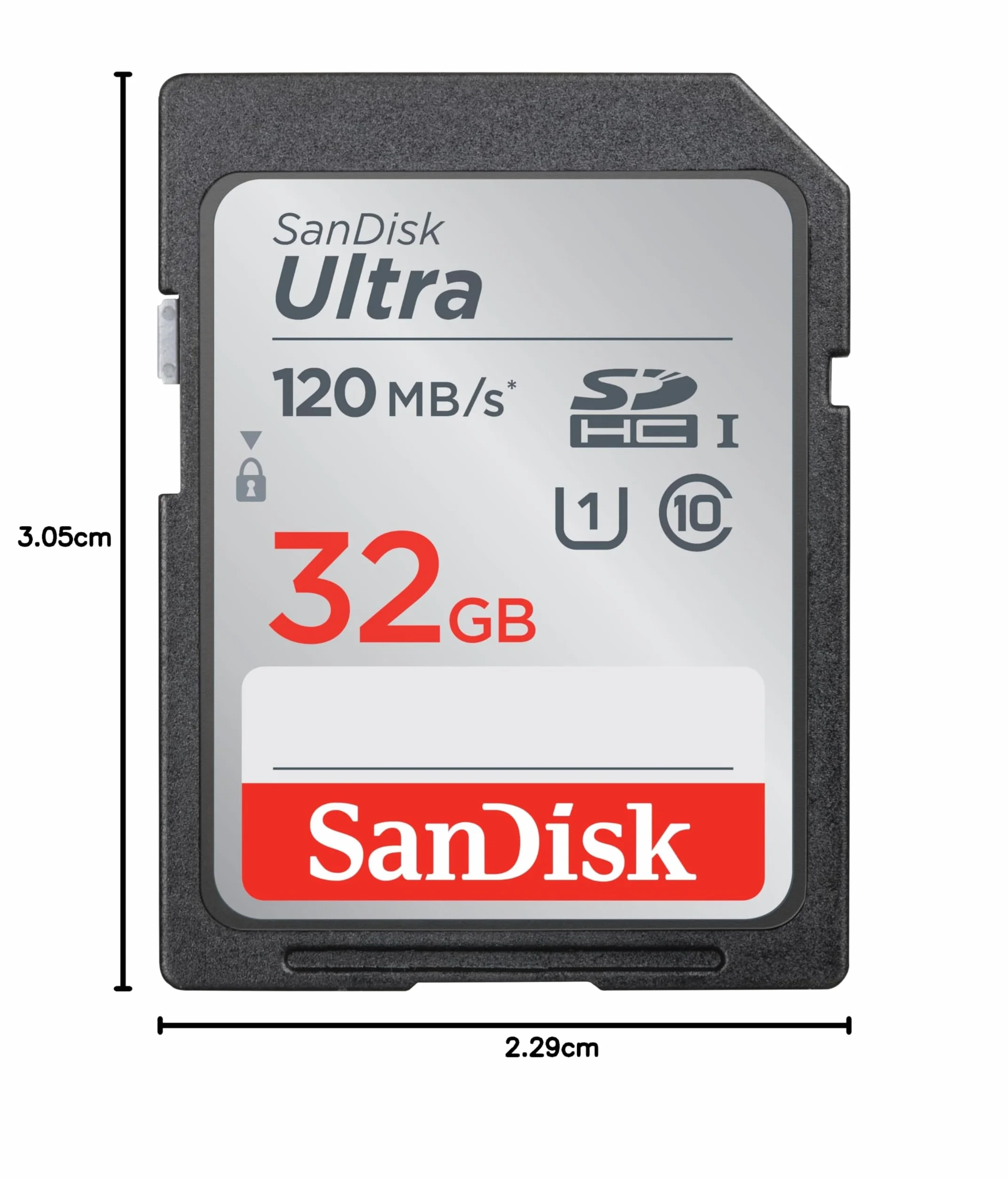 SanDisk Ultra 32GB SDHC Memory Card Class 10 UHS-I V10 120MB/s