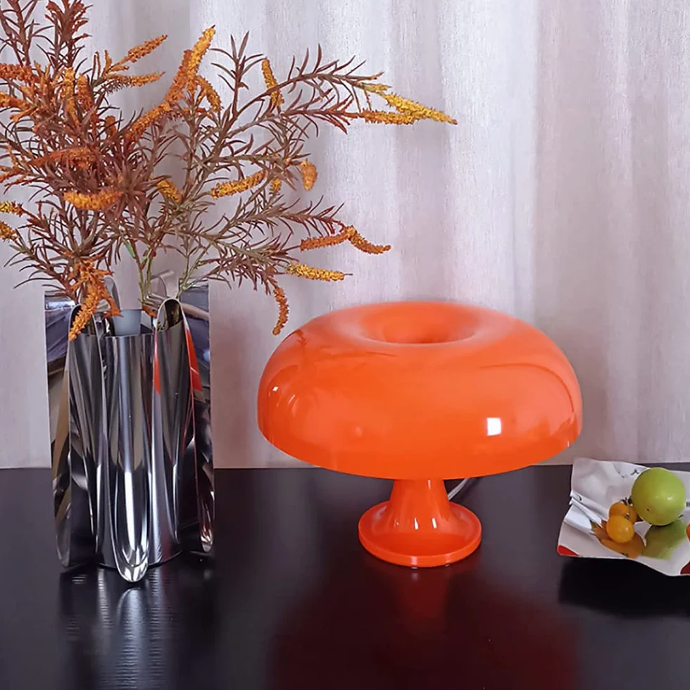Lampa Spotaxe Champignon Orange, lampy LED, trwałe, bezpieczne i przyjazne dla środowiska, do dekoracji wnętrz, studia, sypialni, jako prezent, ciepła dioda świecąca w zestawie