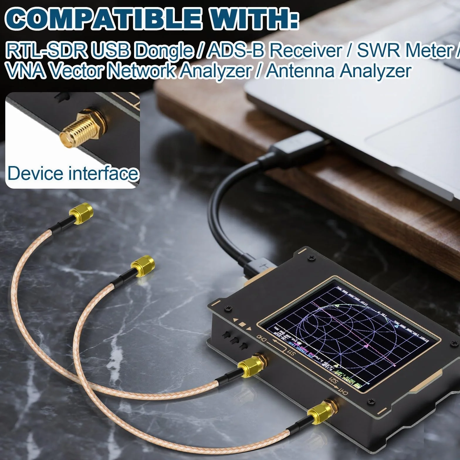 Bingfu SMA męski na SMA męski RG316 koncentryczny kabel rozruchowy 30 cm 30 cm (2-pak) do LNA niski poziom hałasu RTL SDR Dongle ADS-B odbiornik VNA Vector Network Analyzer Antena SWR Meter Spectrum