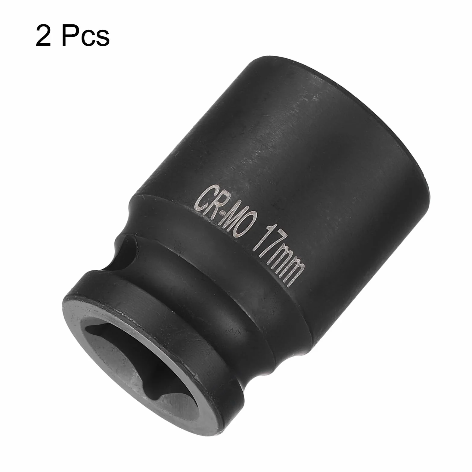 QUARKZMAN 2 szt. 4-punktowe gniazdo kwadratowe 1/2" Drive 17 mm kwadratowe gniazdo udarowe CR-MO czarne standardowe gniazdo koła gniazdo pneumatyczne do naprawy samochodów konserwacja mechaniczna do