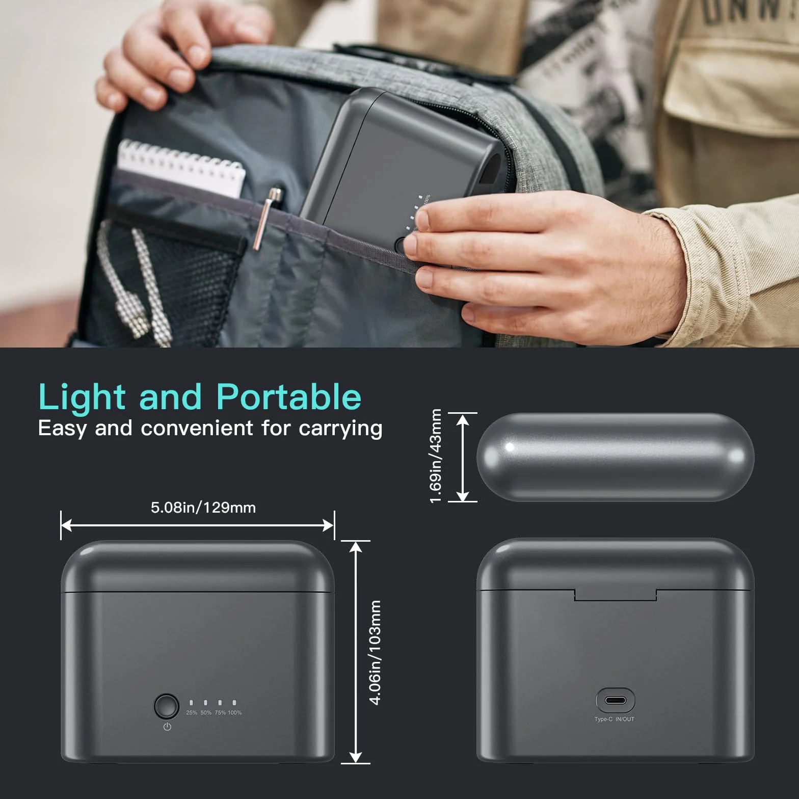 Ładowarka LP-E6P 10 000 mAh 18 W Powerbank do szybkiego ładowania Canon EOS R5 R6 Mark II 5D 6D 7D Mark II III IV 60D 70D 80D