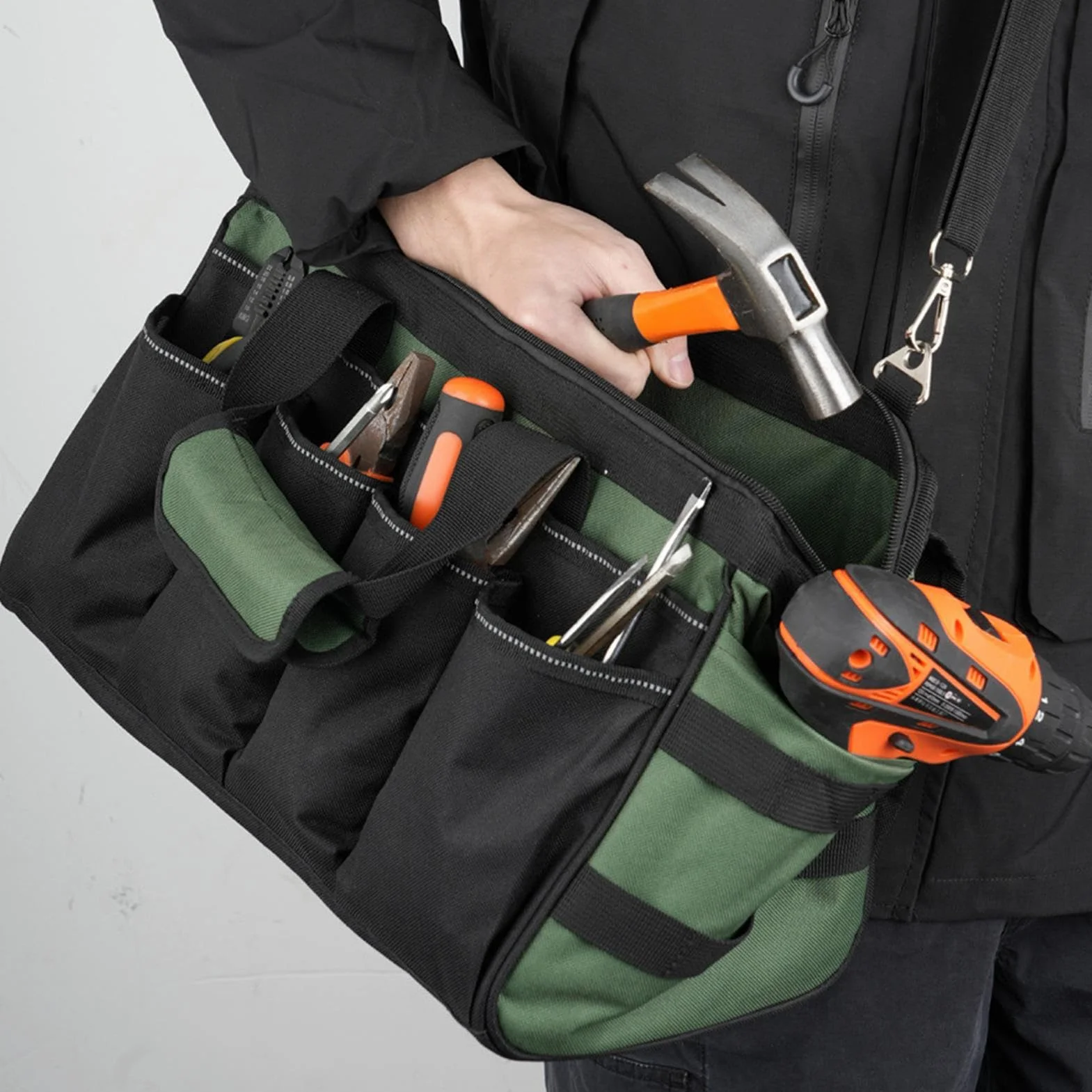Organizer Torby Na Narzędzia Solidny Przenośny Organizer | Walizka na Narzędzia z Zamkiem dla Mechaników Elektryków Hydraulików Warsztatów Budowlanych Napraw