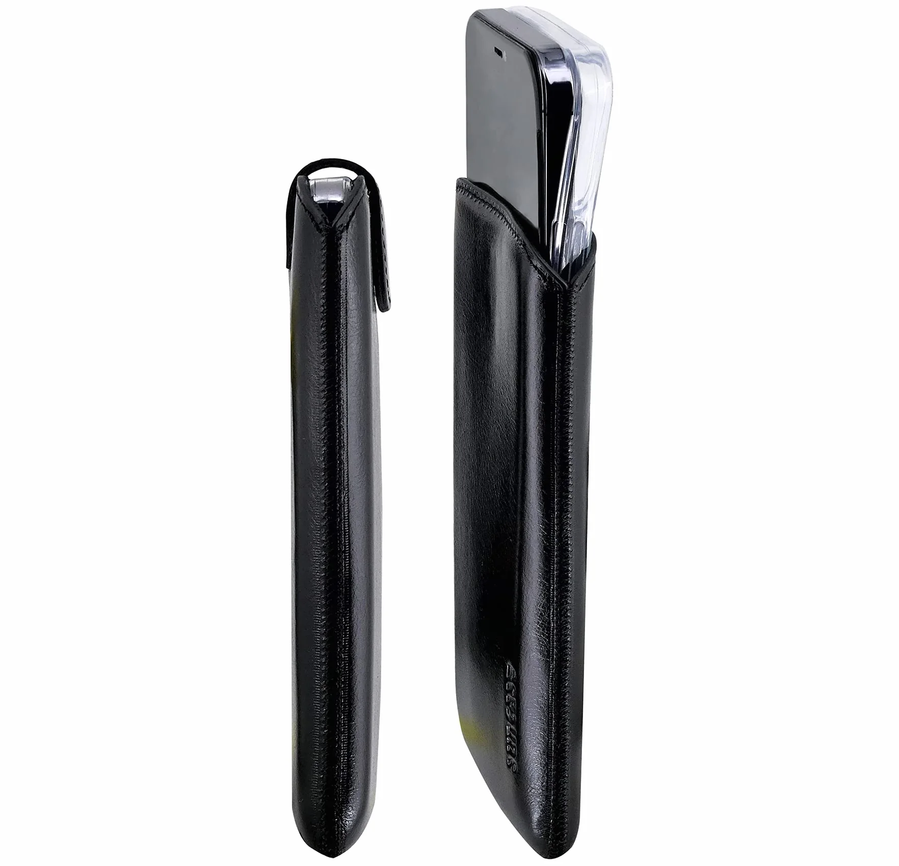 Etui kompatybilne z iPhone 16 Pro Max 6,9 cala czarne skórzane z klapką bumper