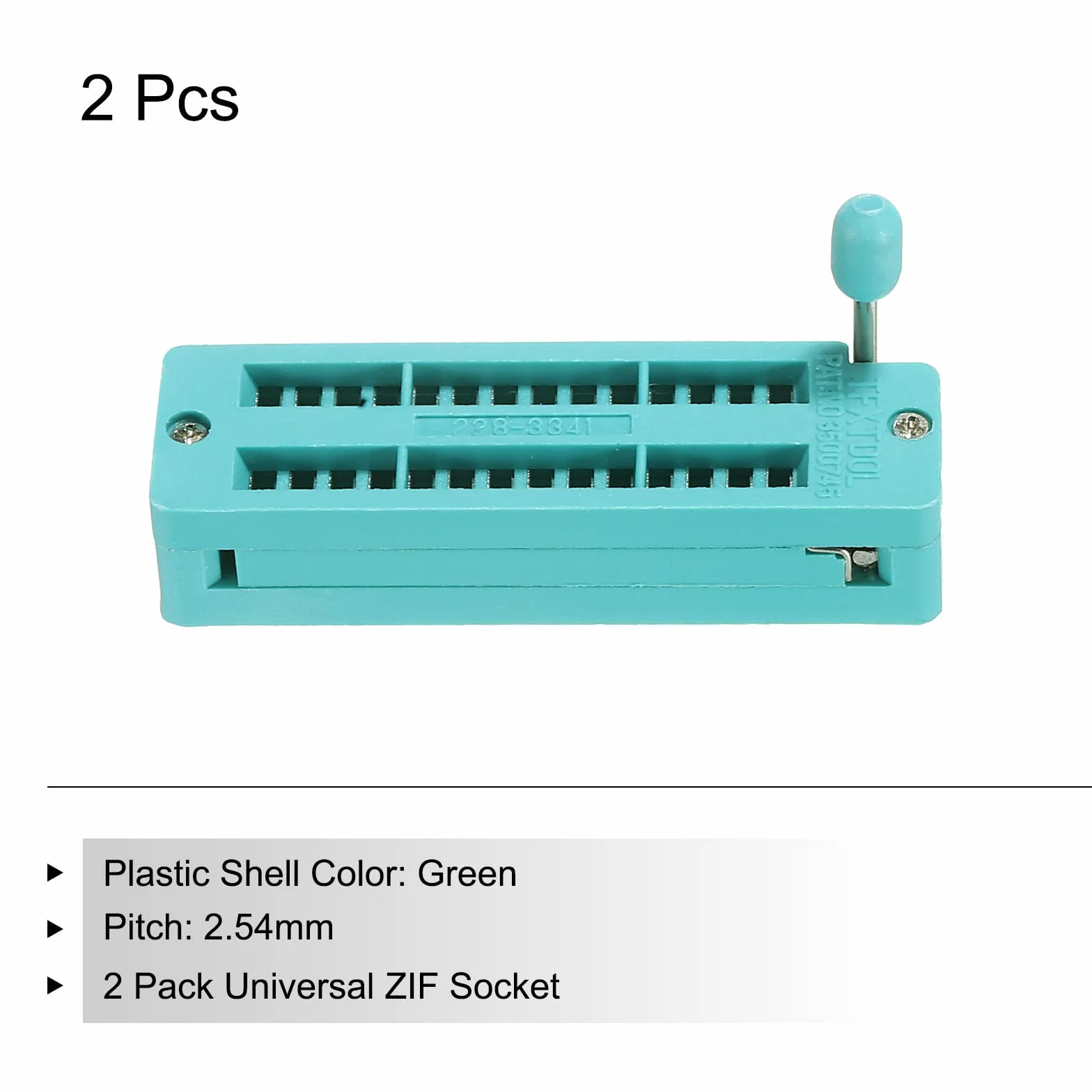 PATIKIL Uniwersalny IC Test ZIF Gniazdo 28 Pin 2.54mm Mocno Krok dla Mikrokontrolera, Chip, Baset, Programy IC, 2szt
