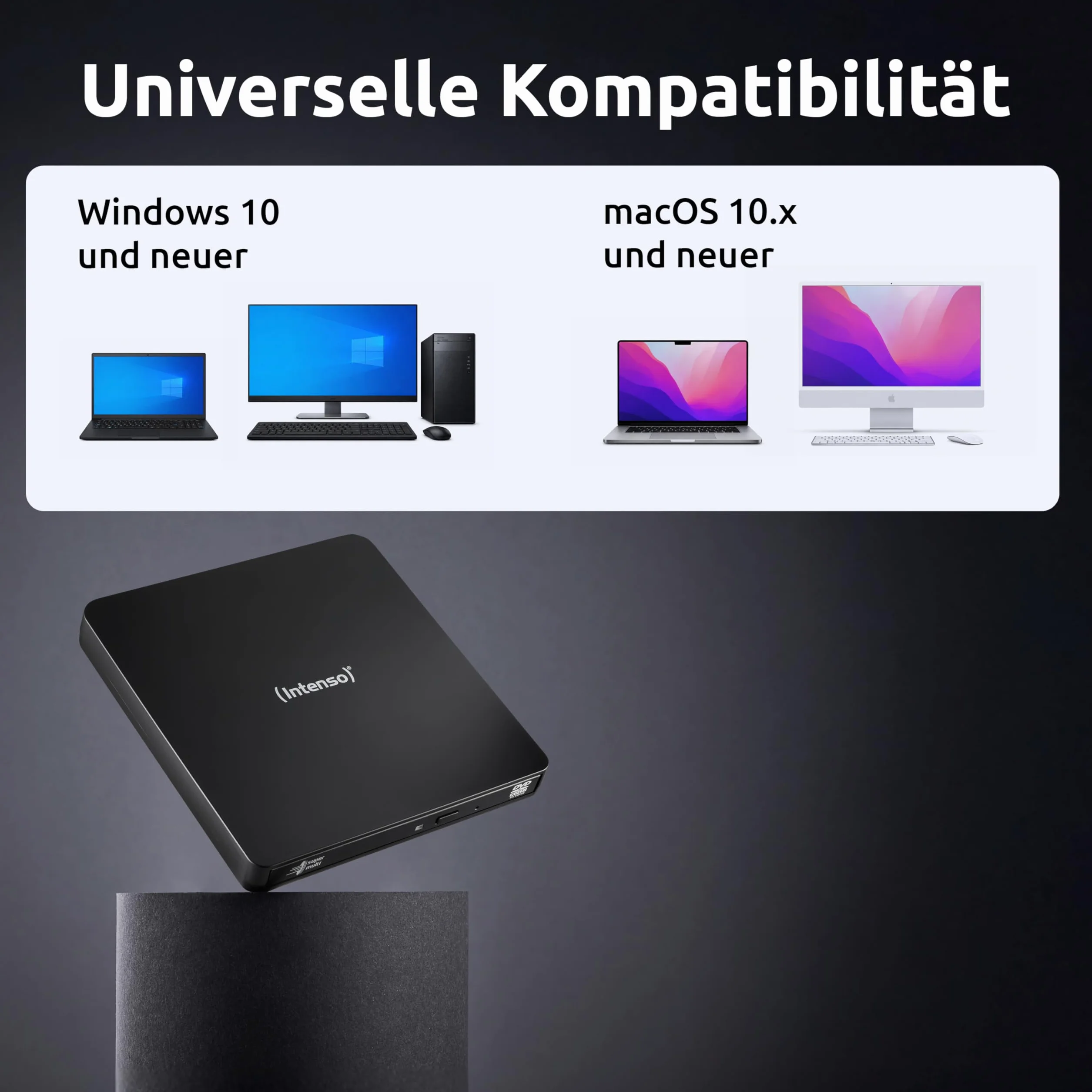 Intenso Zewnętrzny napęd CD/DVD EOD 400D Slim USB 3.2