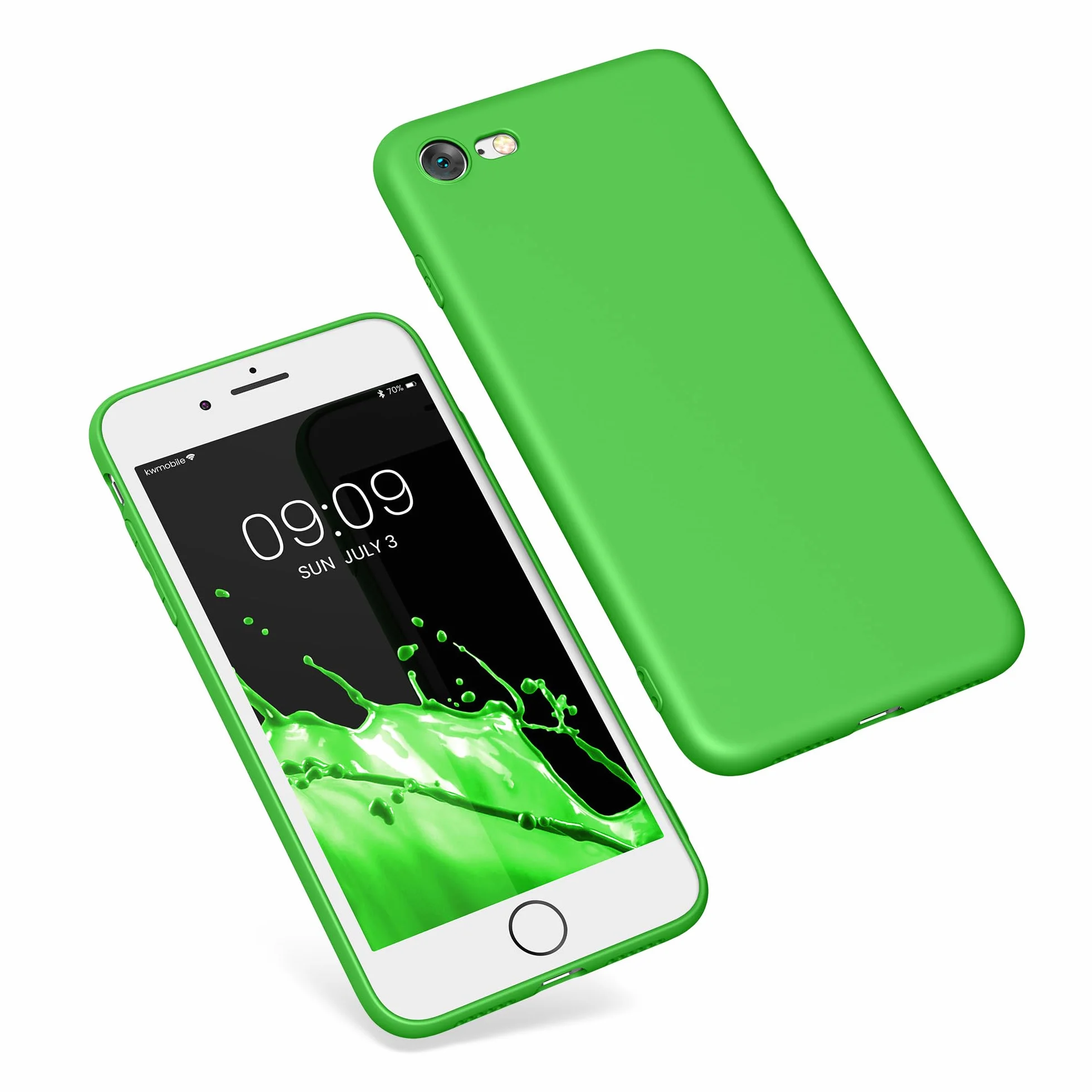kwmobile Etui do Apple iPhone SE 2022/2020/8/7 Zielony matowy limonkowy