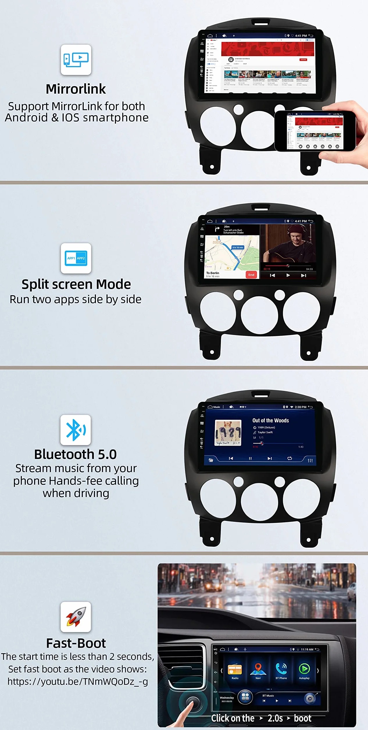 JOYX Android 13 radio samochodowe 2 DIN 10,1 cala do Mazda 2 2007-2012 4G 64G DSP Carplay Android Auto SWC WiFi BT DAB