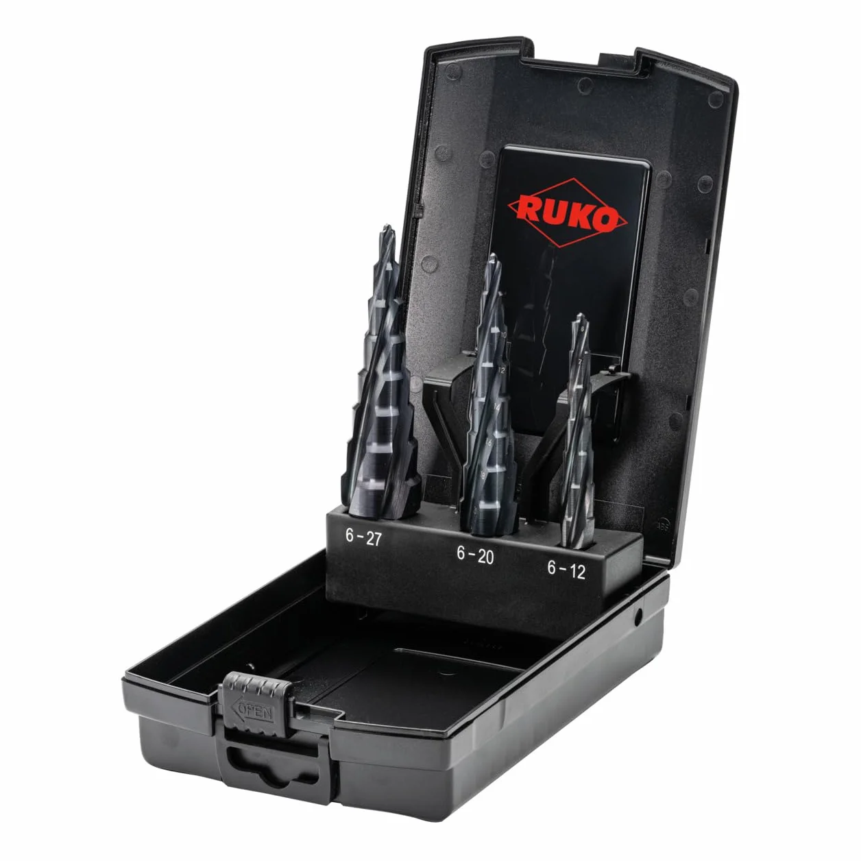 RUKO ULTIMATECUT Multidrill-Satz HSS RUnaTEC – Zestaw 3 el. w Plastikowej Kasetce, HSS RUnaTEC, Rewolucyjna Geometria Ostrzy
