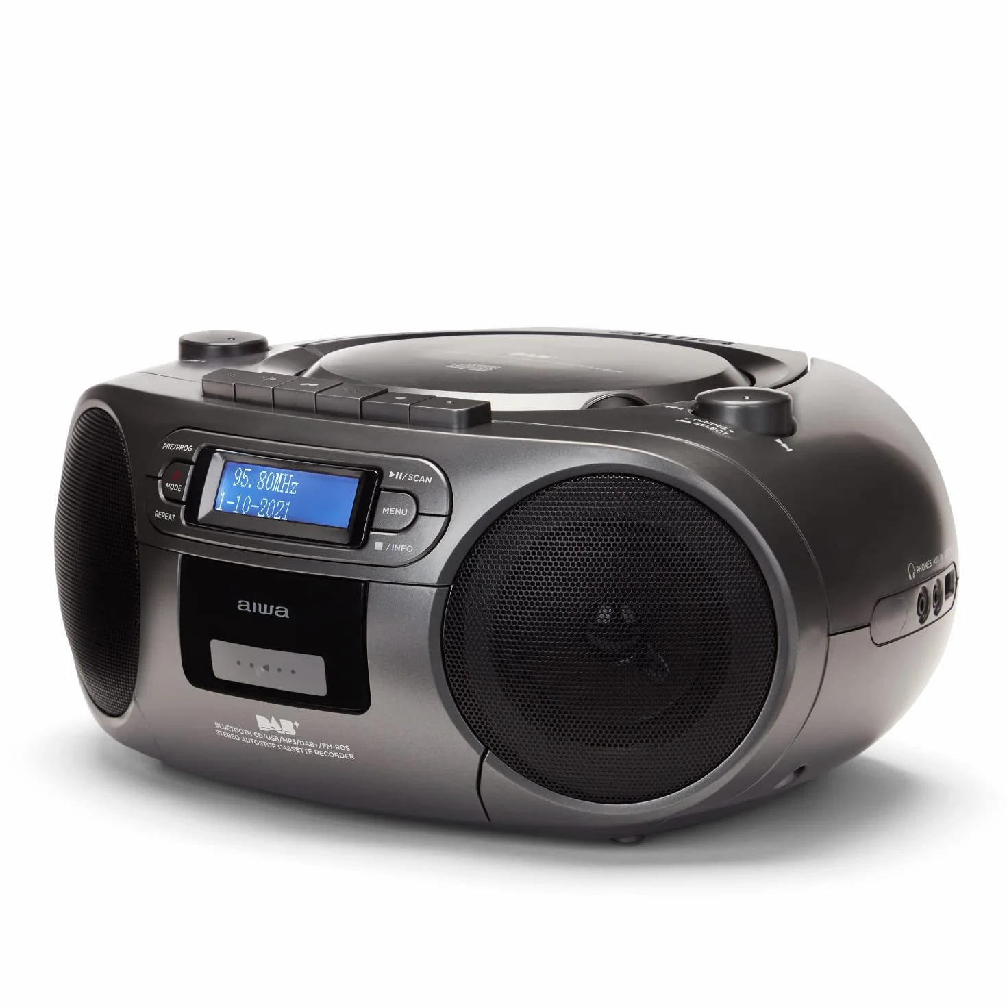 BOOMBOX RADIOODTWARZACZ DAB+, CD/MP3, USB, BT, AUX IN - AIWA BBTC-660DAB/MG