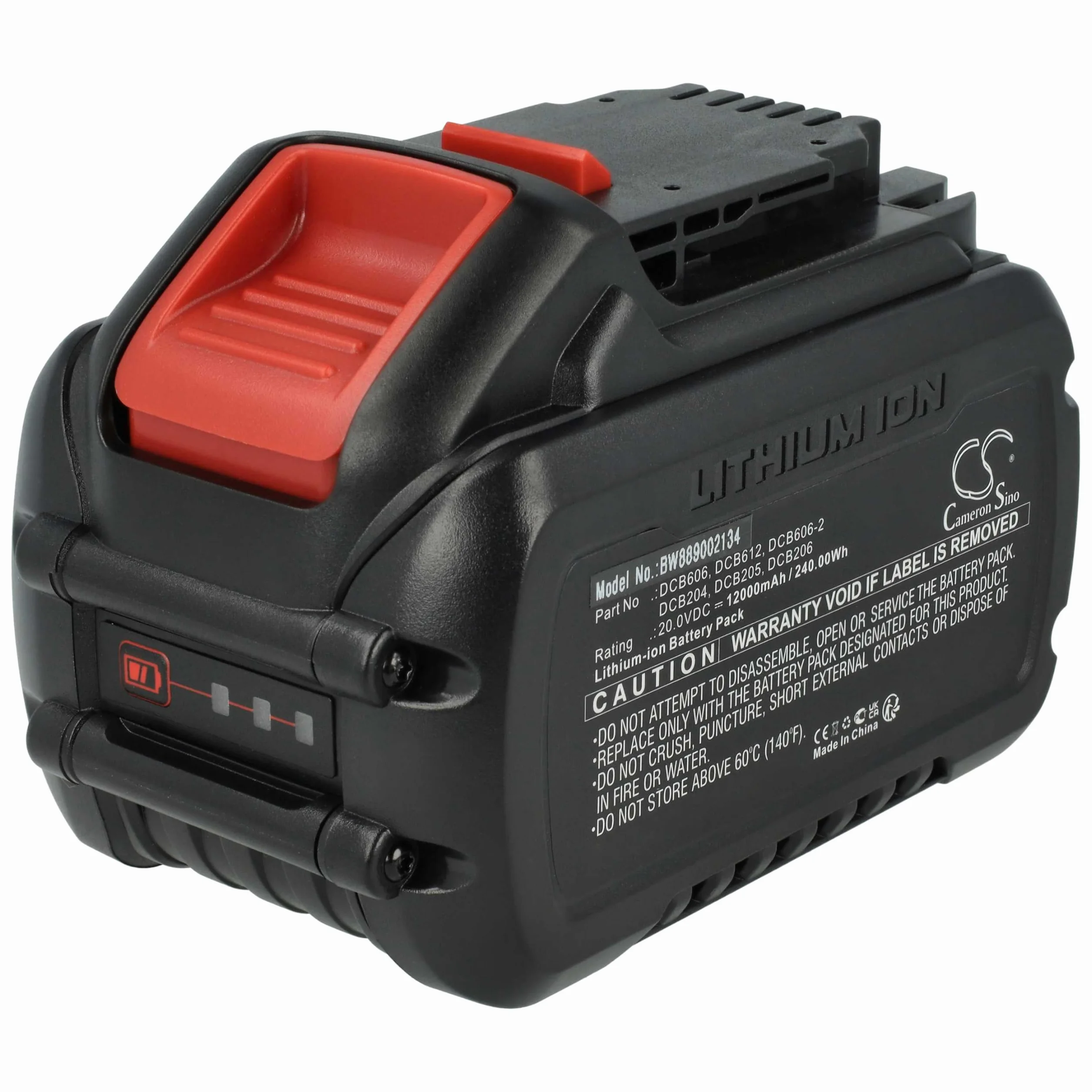 vhbw 1 x bateria kompatybilna z Dewalt DCD790S2, DCD791D2, DCD785L2, DCD790D2, DCD791, DCD790 elektronarzędzia (12000 mAh, Li-Ion, 20 V / 60 V)