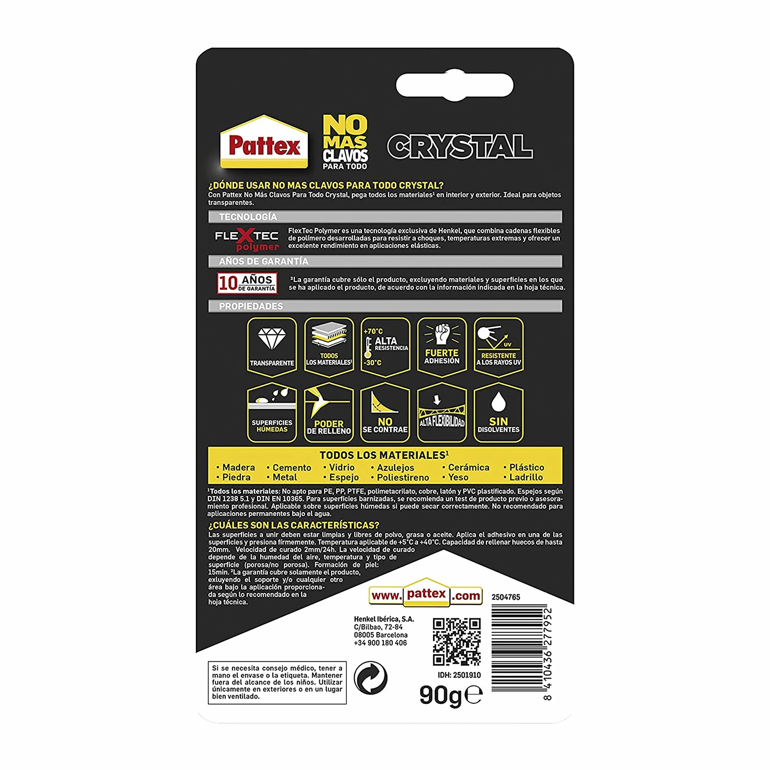 Pattex 2087157 – sella-pega One dla wszystkich kryształów (90 g), kolor przezroczysty