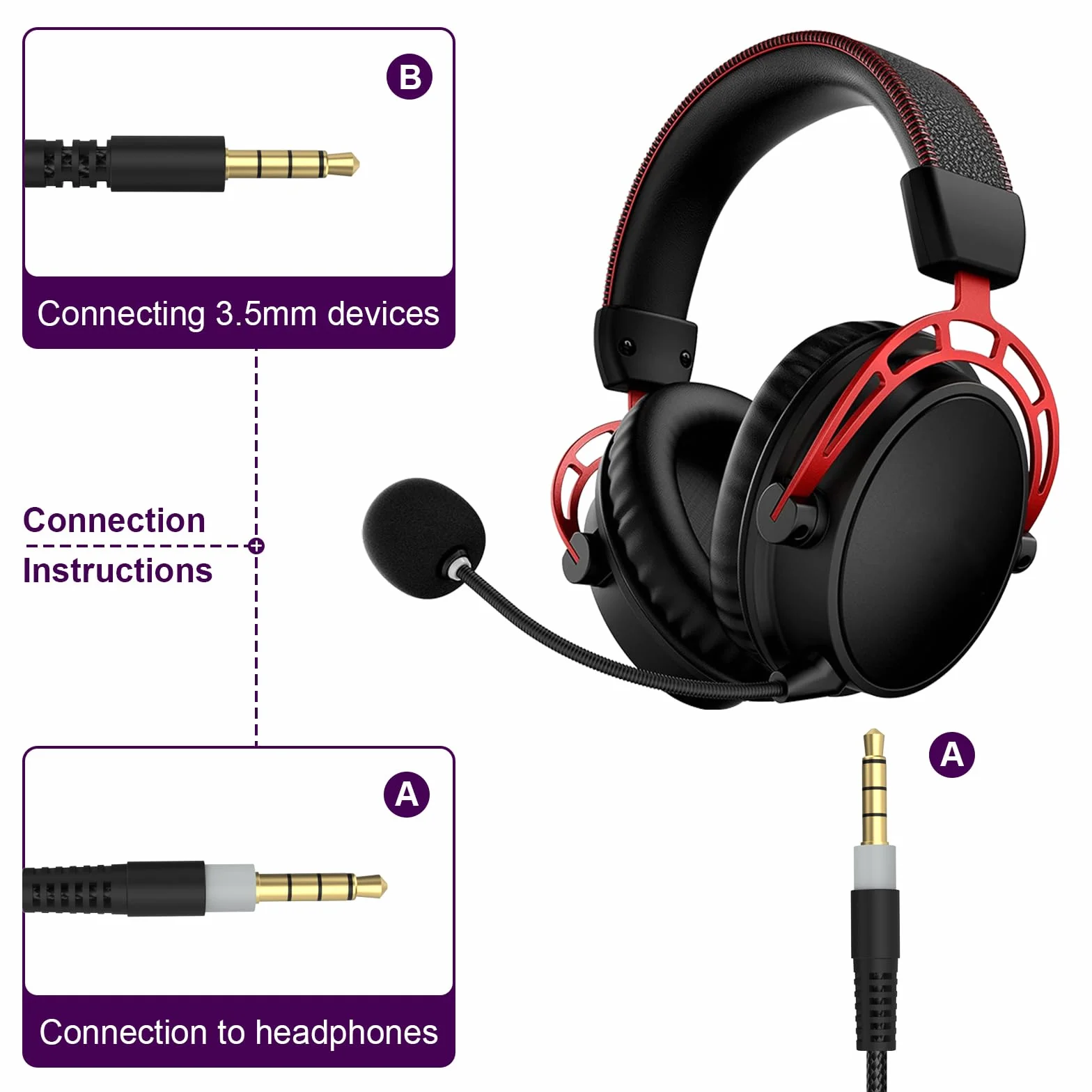 HyperX Cloud Alpha Kabel audio 3,5 mm z wyciszeniem i regulacją głośności