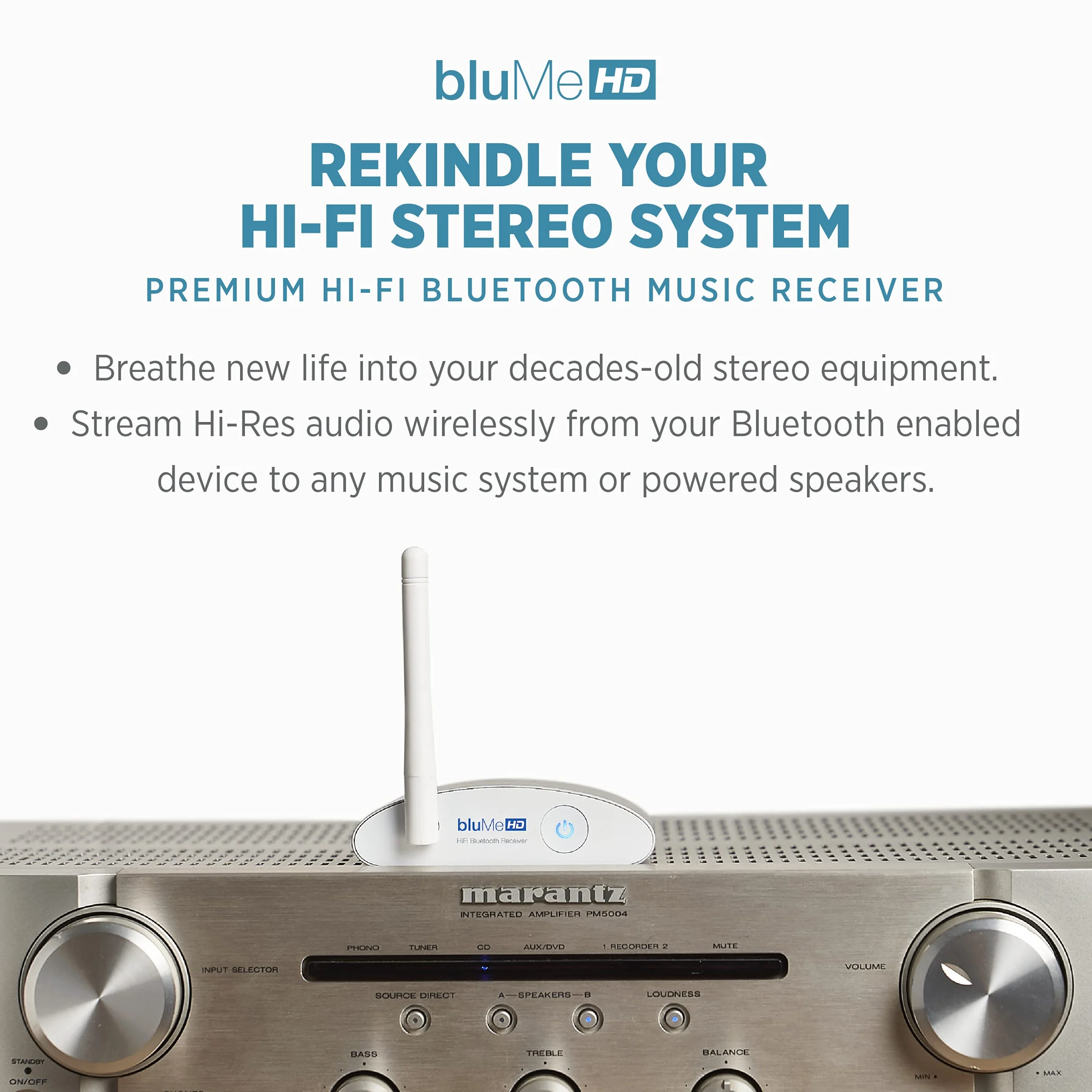 Auris Flower HD Bluetooth 5.3 Odbiornik Muzyki – HiFi Wireless Audio Adapter z DAC, LDAC, aptX HD