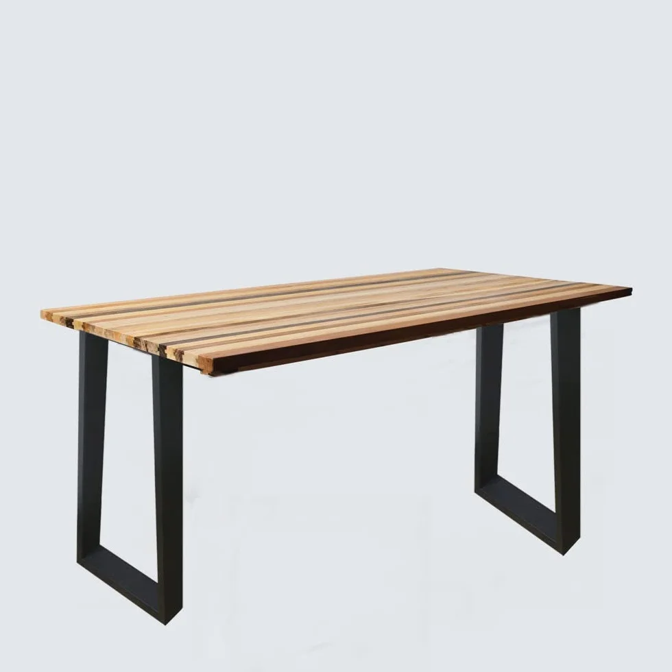 QLLY Metalowe nogi stołowe, trapezowe 71 cm, nogi biurka w domu, zestaw nóg meblowych, 2 szt., czarne