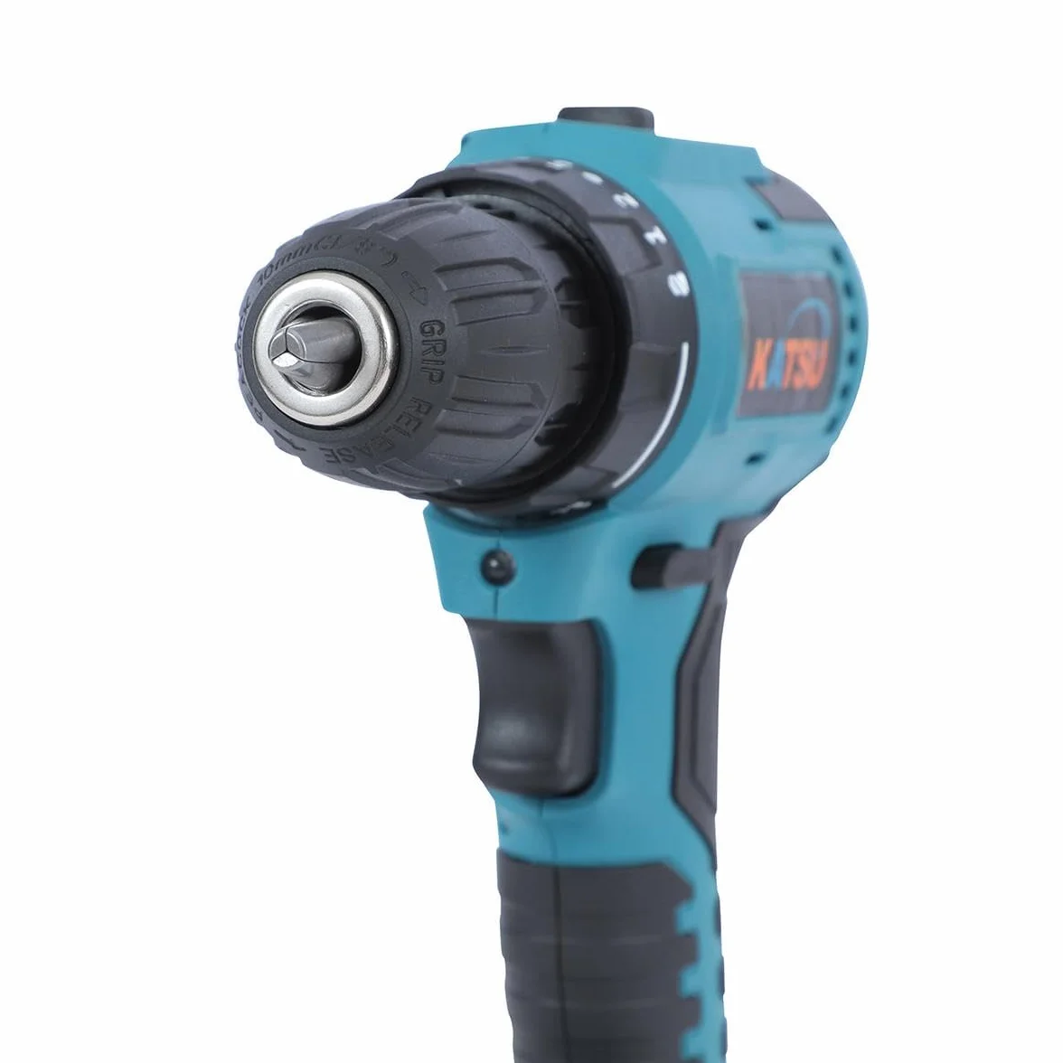 KATSU Tools KATSU FIT-BAT 21 V bezszczotkowa wiertarko-wkrętarka akumulatorowa, 10 mm uchwyt bezkluczykowy, 2 biegi biegów i światło LED, idealna do domowych zadań DIY, bez baterii i ładowarki 102363
