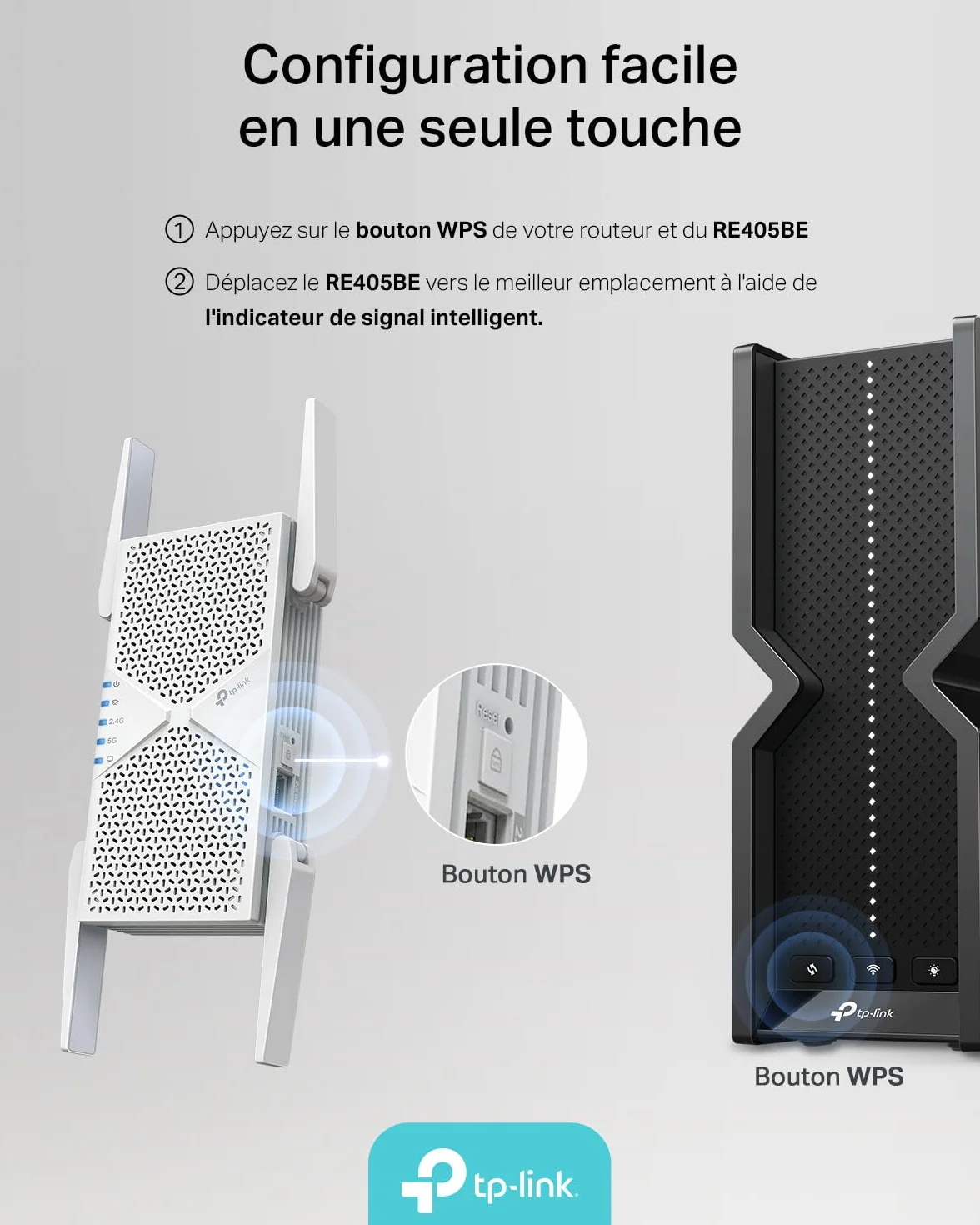 TP-Link RE405BE BE6500 Przedłużacz sygnału Wi-Fi 7 Dual Band 6,5 Gb/s 2,5 GbE EasyMesh