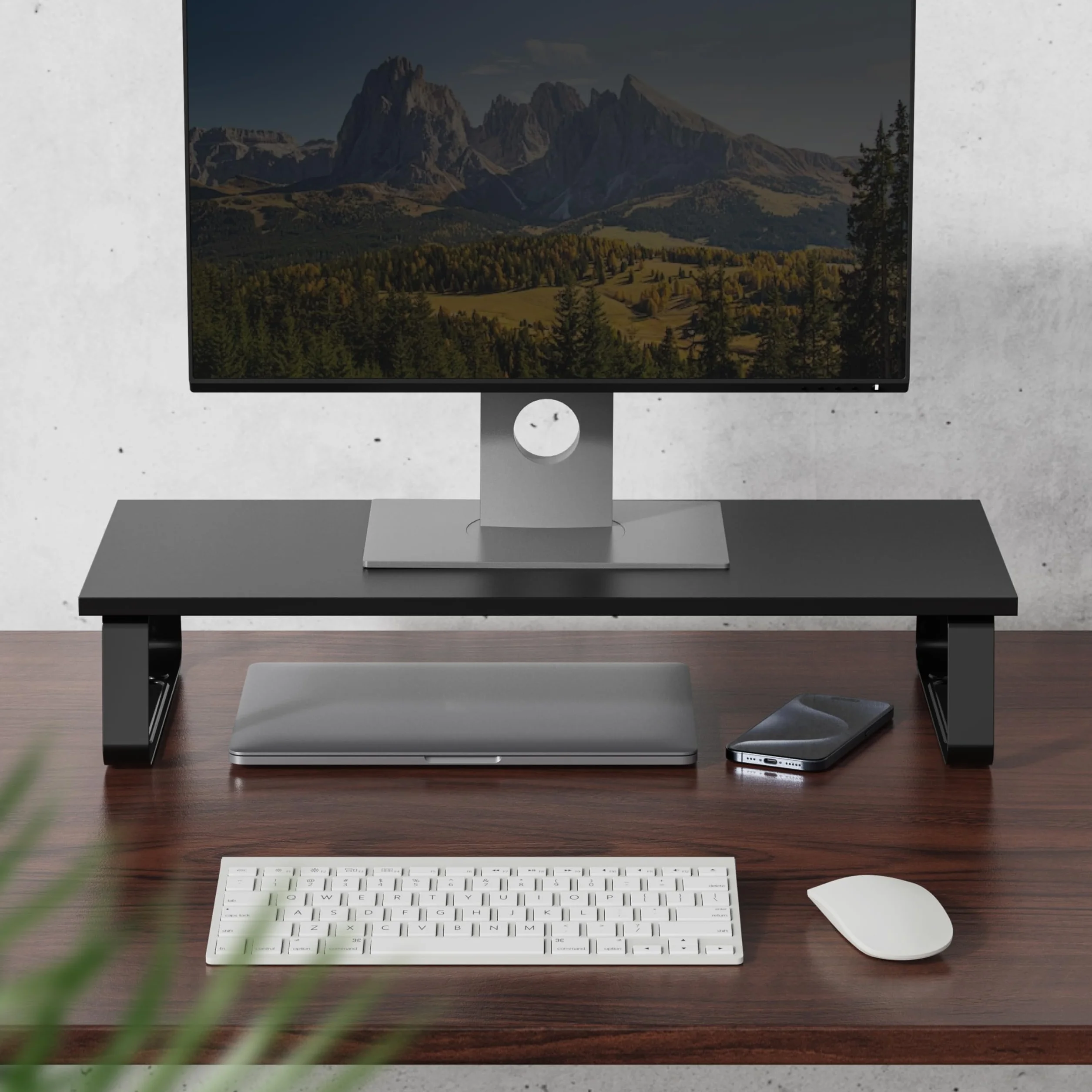 RICOO FS011 nakładka na biurko stojak na monitory komputerowe 60x26x12 cm podstawka pod monitor