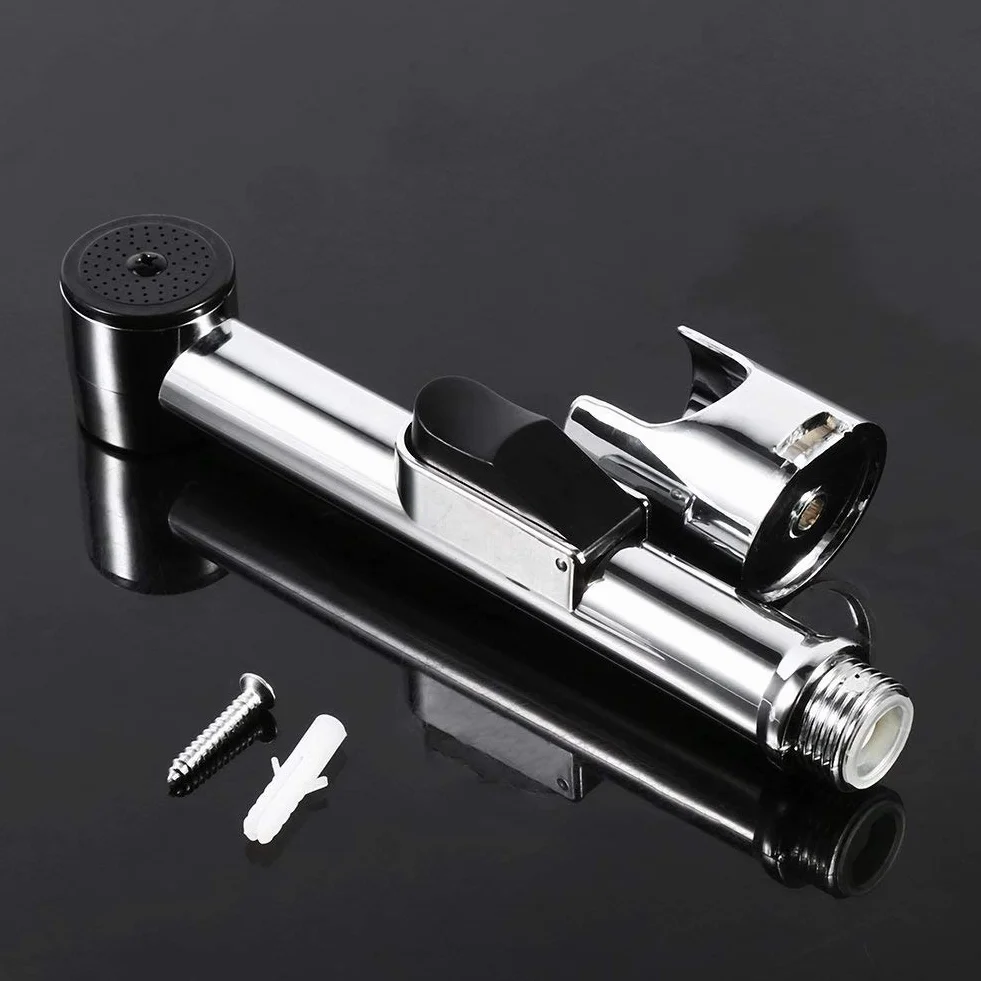 Shattaf Bidet, Dom Łazienka Ręczny Przenośny Chromowany ABS Shattaf Bidet Wc Prysznic Spray