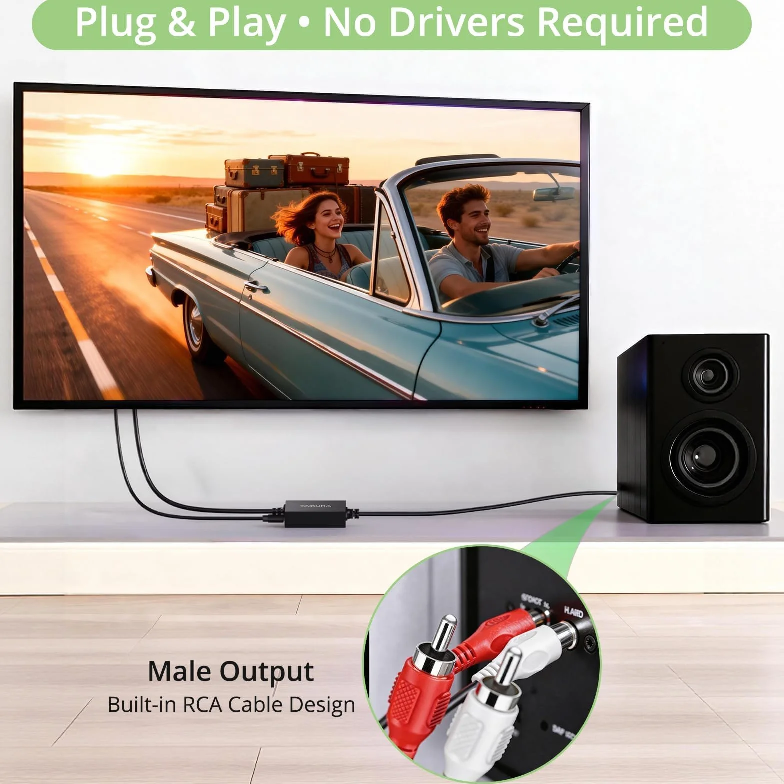 192kHz konwerter audio analogowy cyfrowy SPDIF na RCA DAC 0,8 m 1 m kabel optyczny do HDTV DVD