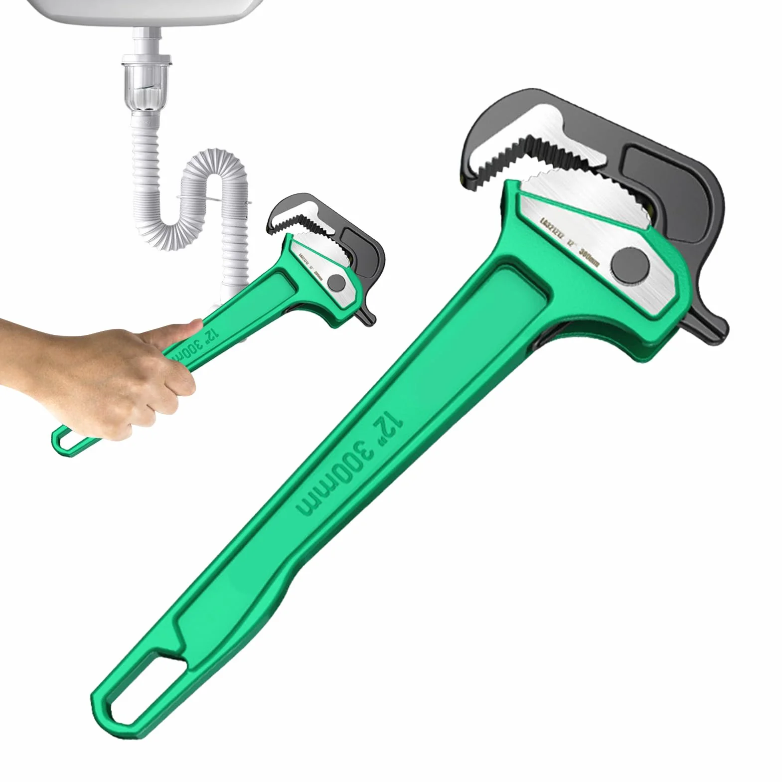 Klucz Rurowy dla Hydraulików Wytrzymałe Regulowane Szczypce Naprawcze | Wielofunkcyjne Narzędzie Klucza Do Rur Do Zaworów Pompy Hamulca Węża Odpływu Prysznica Wanny Toalety Użytku