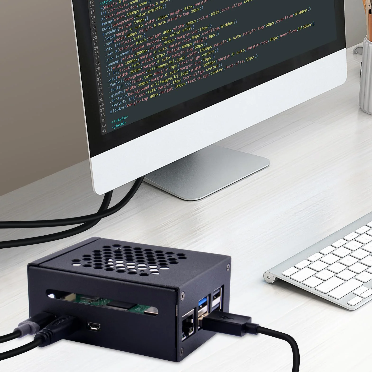 GeeekPi Metalowa obudowa do Raspberry Pi 5, obsługa PCIe M.2 NVMe SSD Shield Top X1001 / X1003 / X1000 / N04 / N05 i Active Cooler