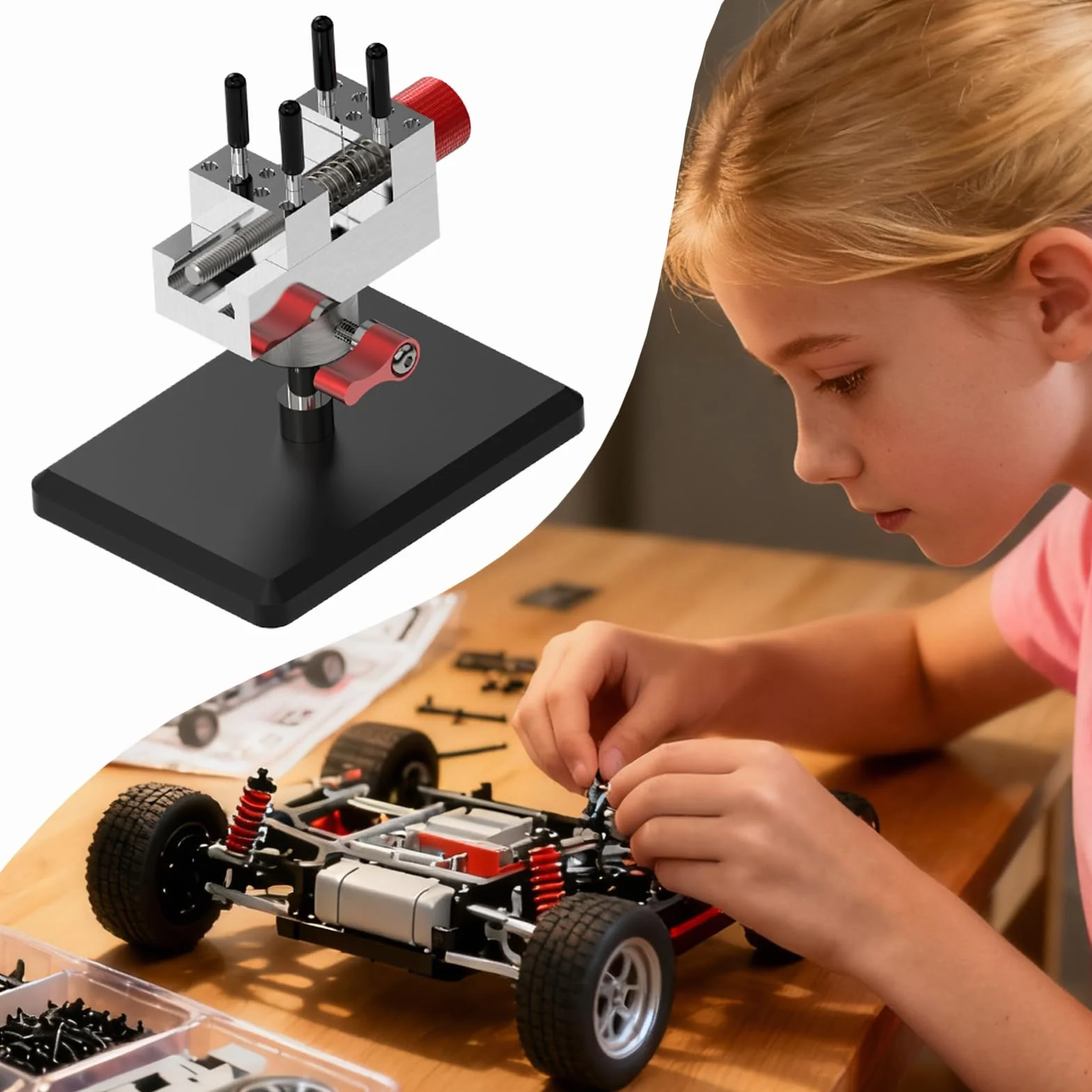Imadło Warsztatowe Mini Przenośne Narzędzie Do Modelarstwa | Małe Imadło Warsztatowe dla Twórców Biżuterii Entuzjastów Rzemiosła Hobbystów Serwisantów Artystów Profesjonalistów Domowy