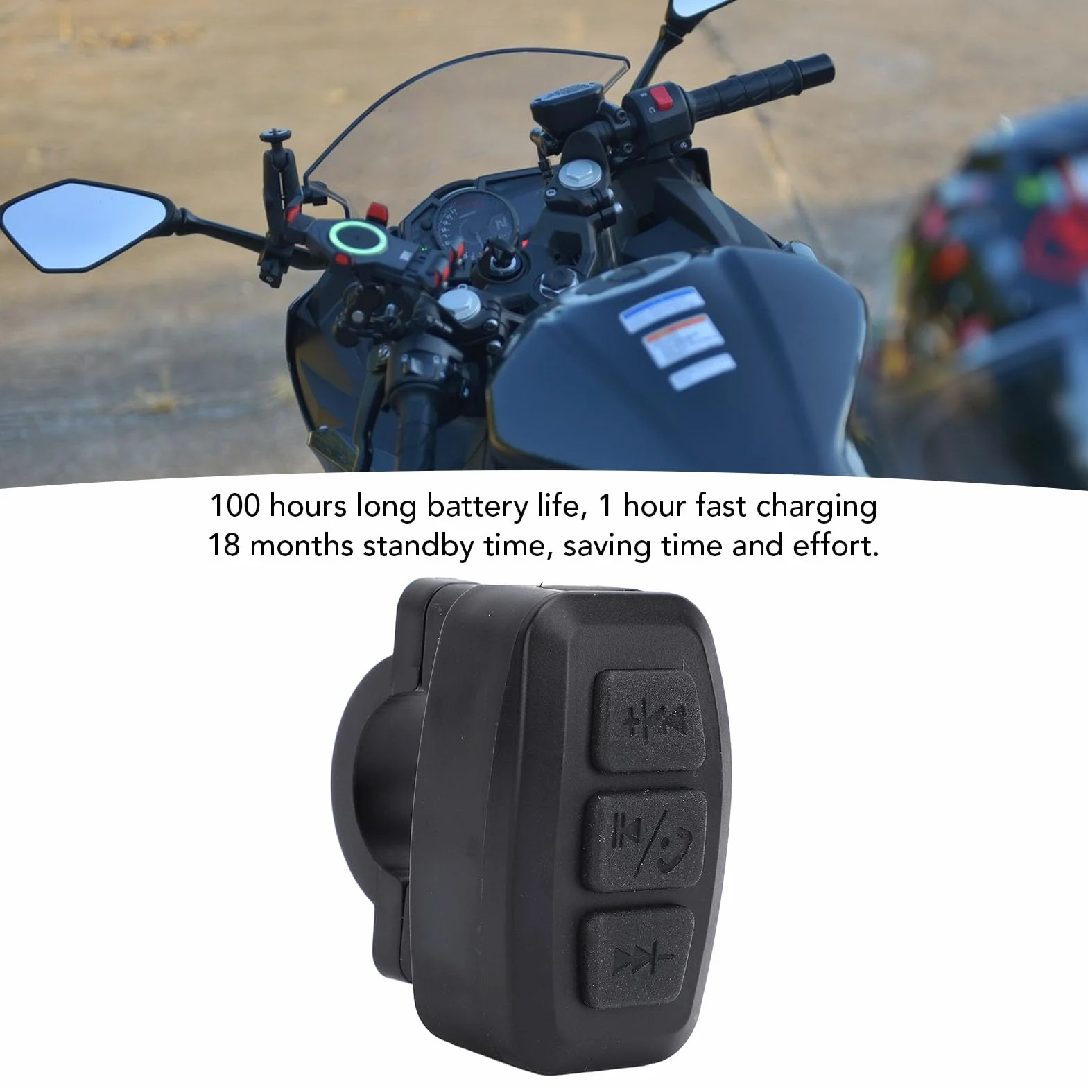 Elektroniczny Przycisk Multimedialny Bluetooth Pilot Samochód Rower Motocykl Kierownica Muzyka Wodoodporny Akumulator Telefon Rowerowy Pilot do Systemu IOS lub Android z Uchwytem