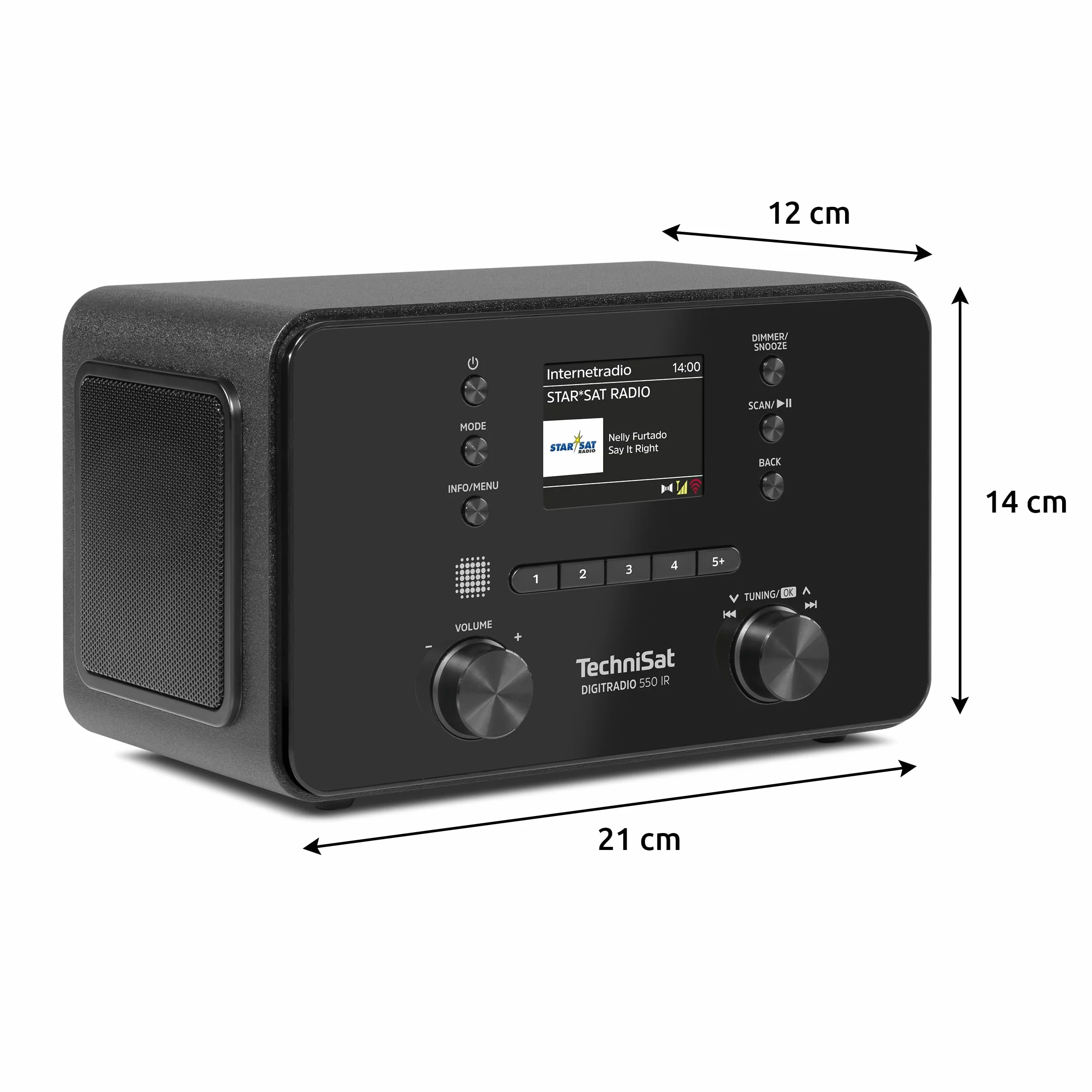 TechniSat DIGITRADIO 550 IR Stereo radio internetowe DAB+ UKW WLAN Bluetooth czarne