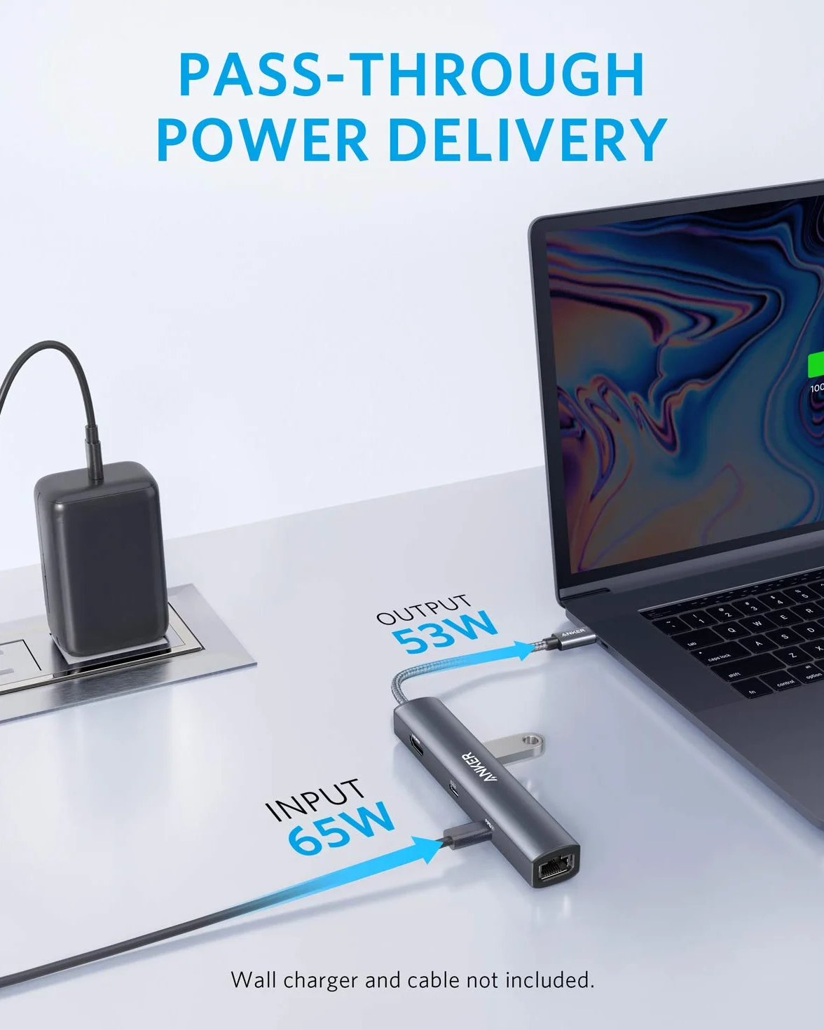 Anker PowerExpand 6-in-1 Ethernet Adapter, PD Hub, 65 PD, 4K HDMI, 1Gbps Ethernet, Daten, 2 USB 3.0 Datenports, kompatibel mit MacBook Pro, MacBook Air, iPad Pro, XPS